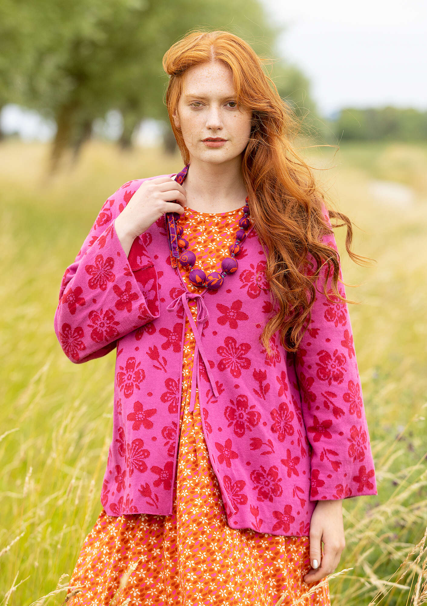 "Flora-Li" organic/recycled cotton cardigan
