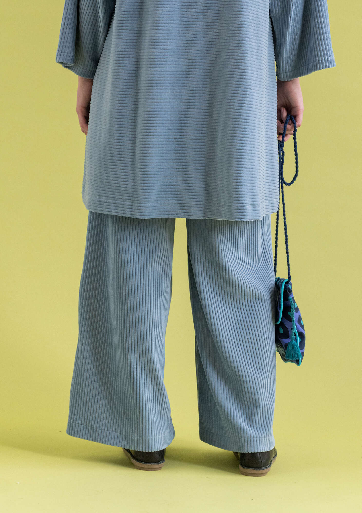 Velour trousers in organic cotton/recycled polyÖster