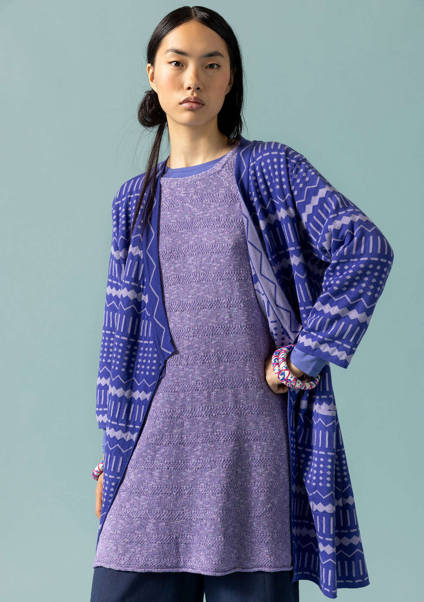 "Elsie" organic/recycled cotton coatigan