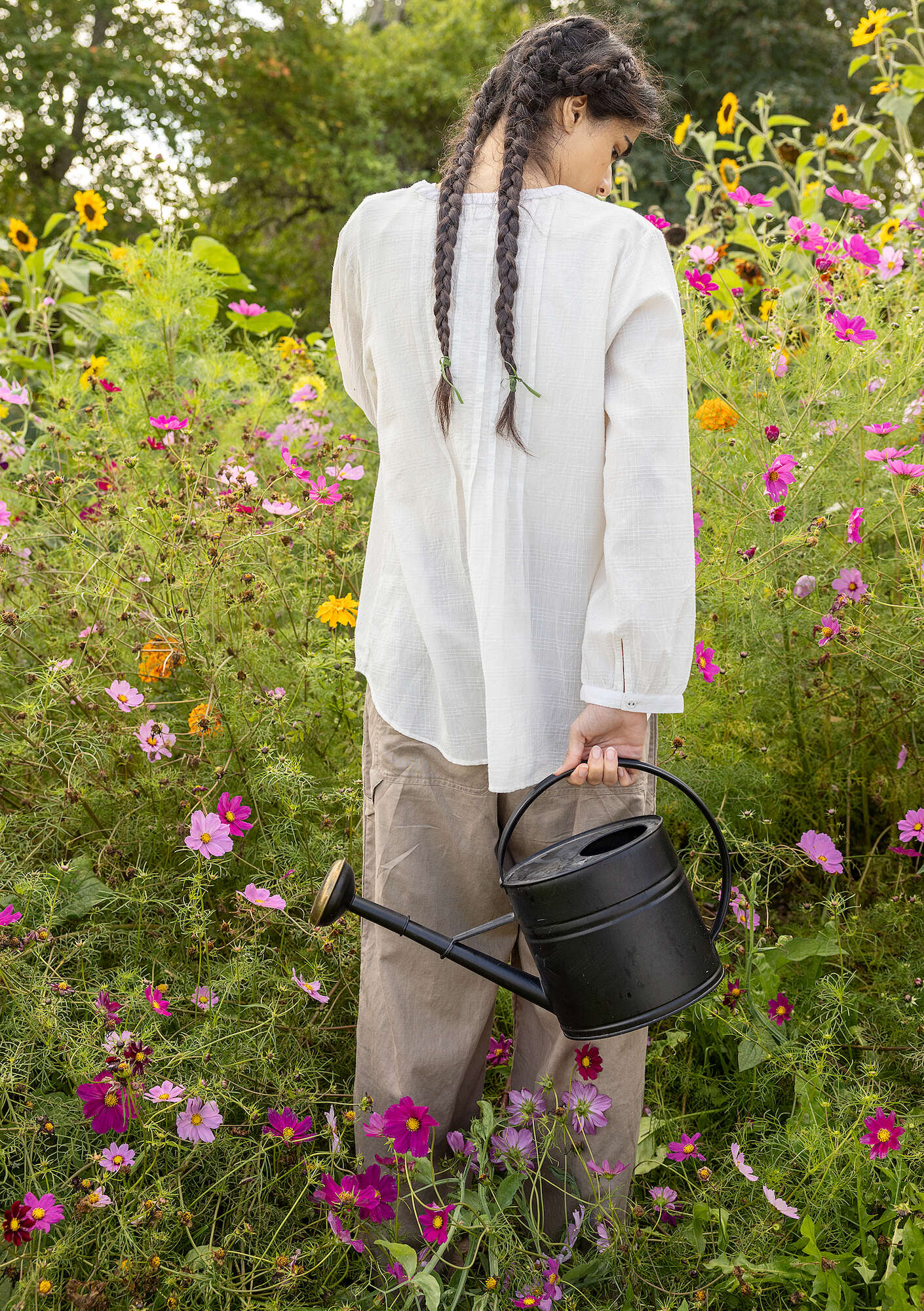 "Garden" organic cotton blouse