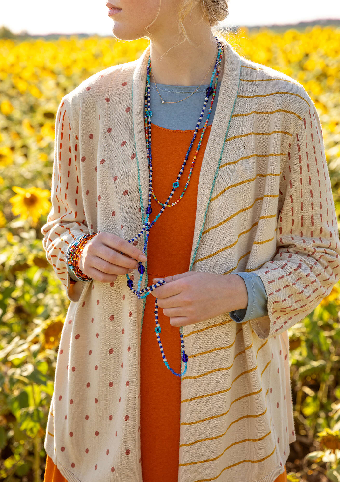 "Sigfride" organic/recycled cotton cardigan