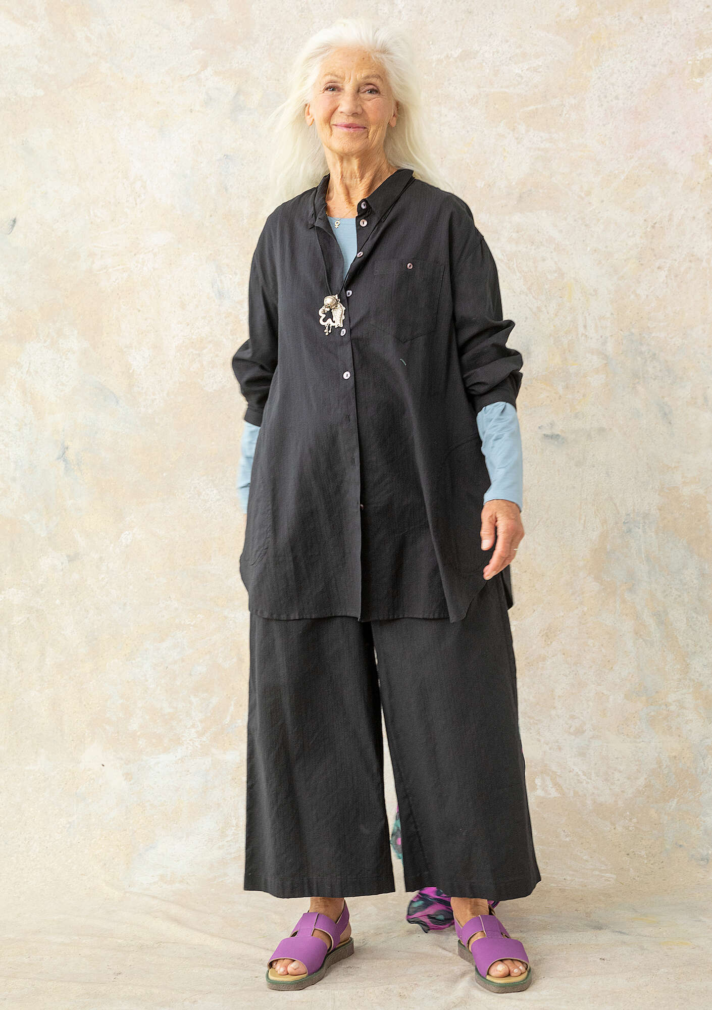 Woven organic cotton shirt