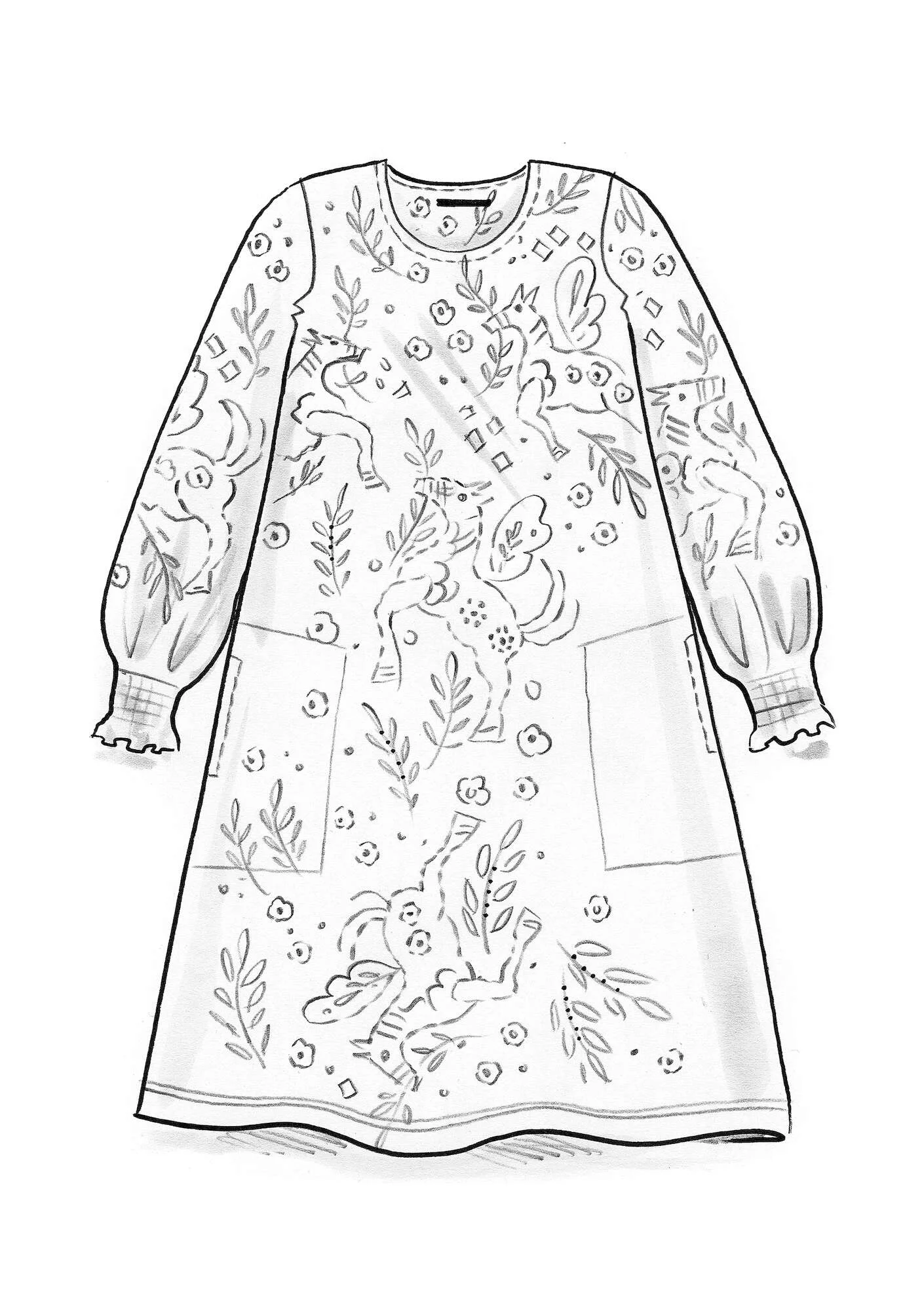 "Pegasus" modal jersey dress