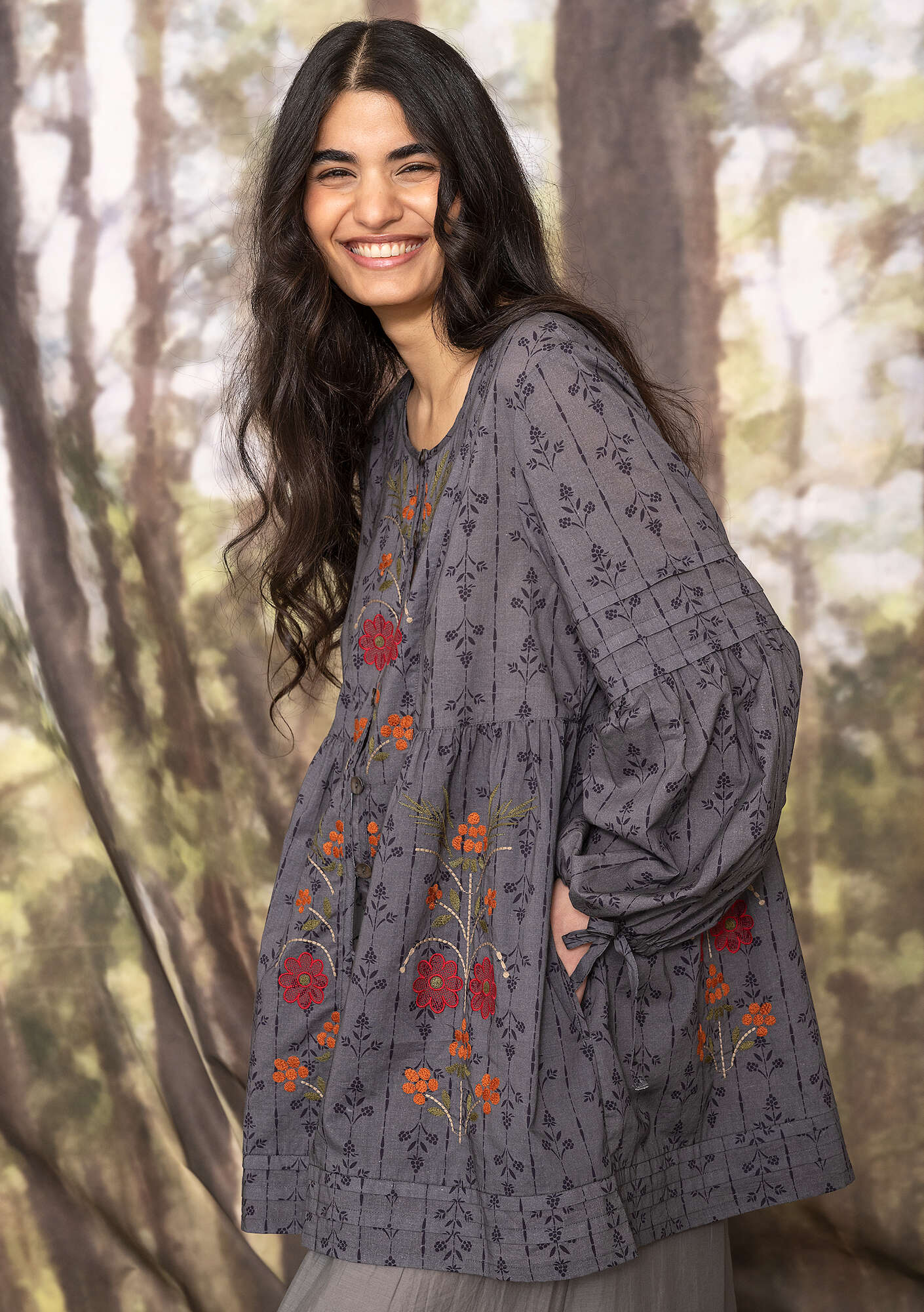 "Hjortron" woven organic cotton tunic