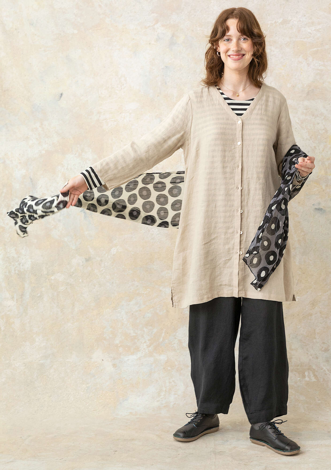 Woven linen blouse