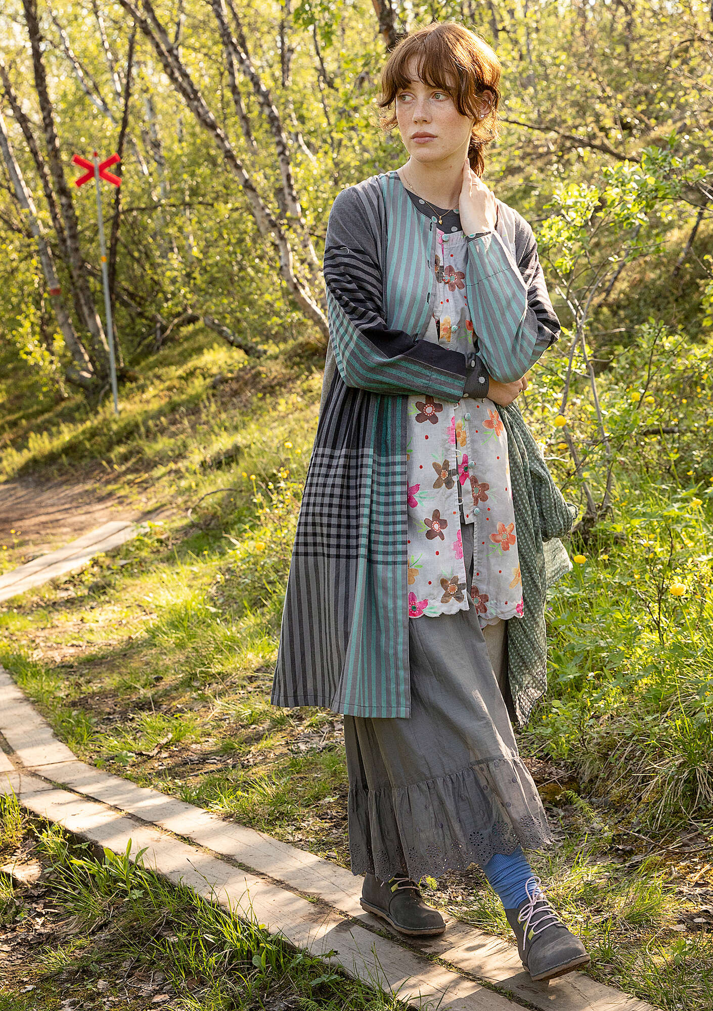 "Madras" woven organic cotton dress
