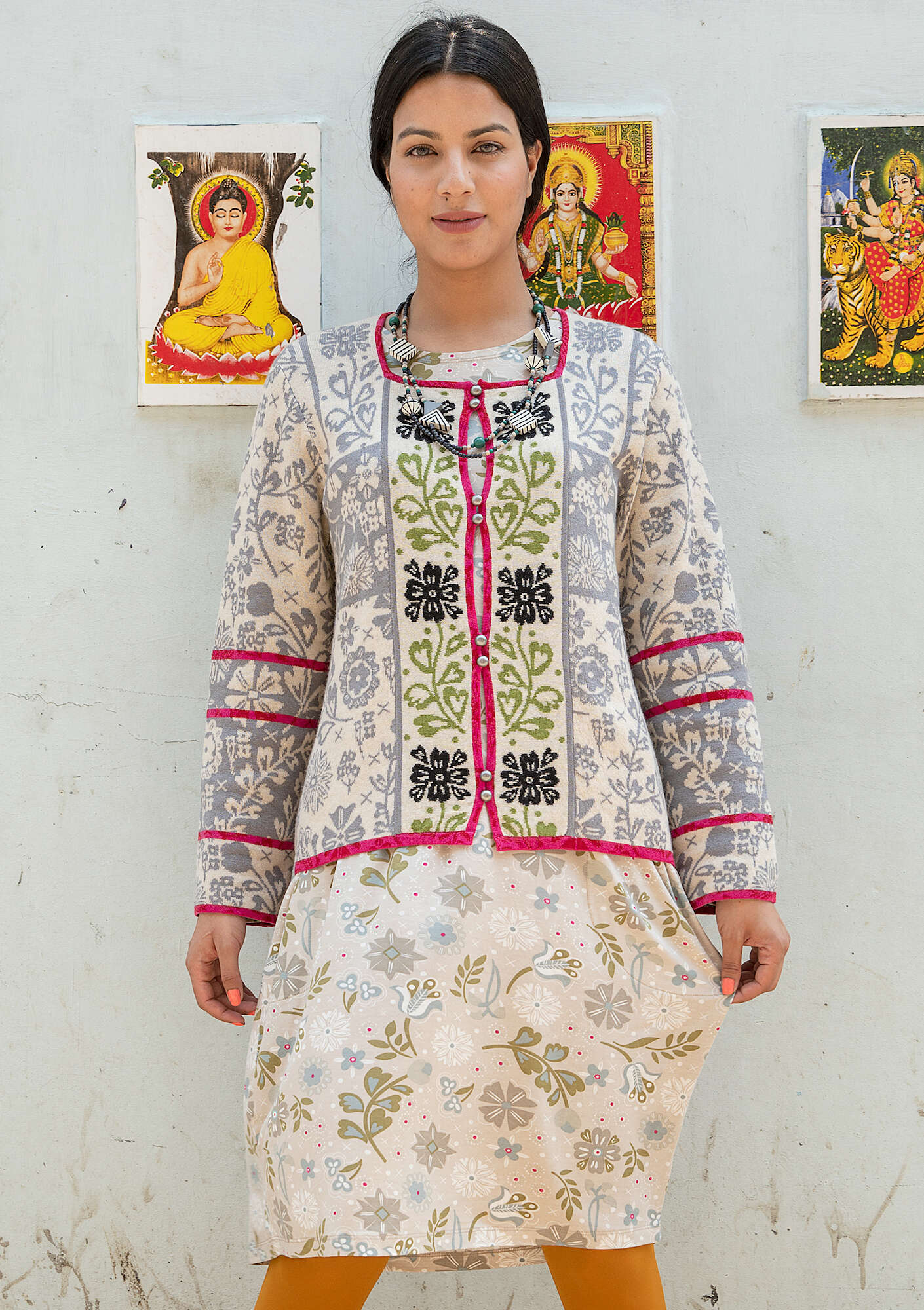 "Jurta" wool/lyocell cardigan
