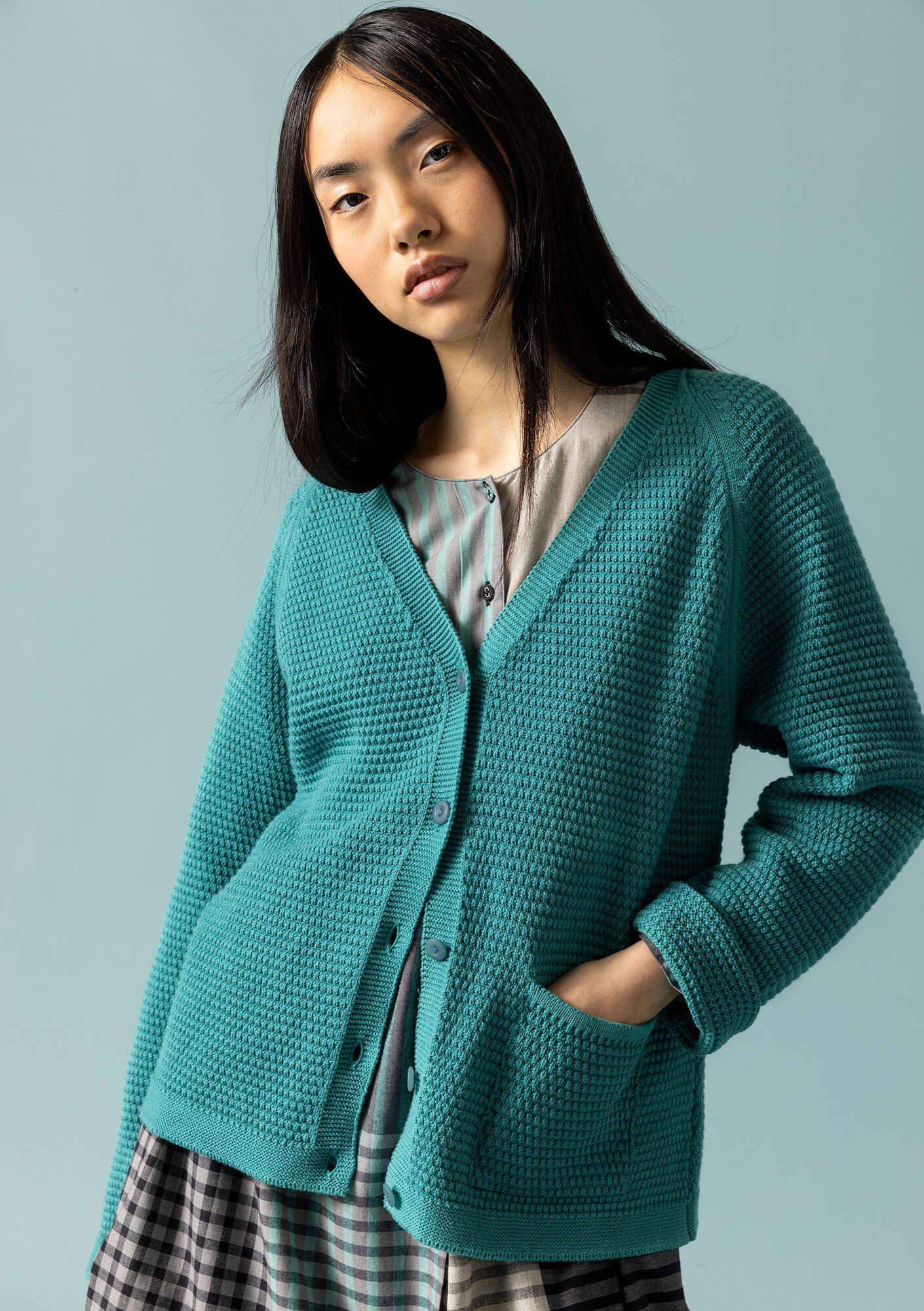 Recycled cotton cardigan