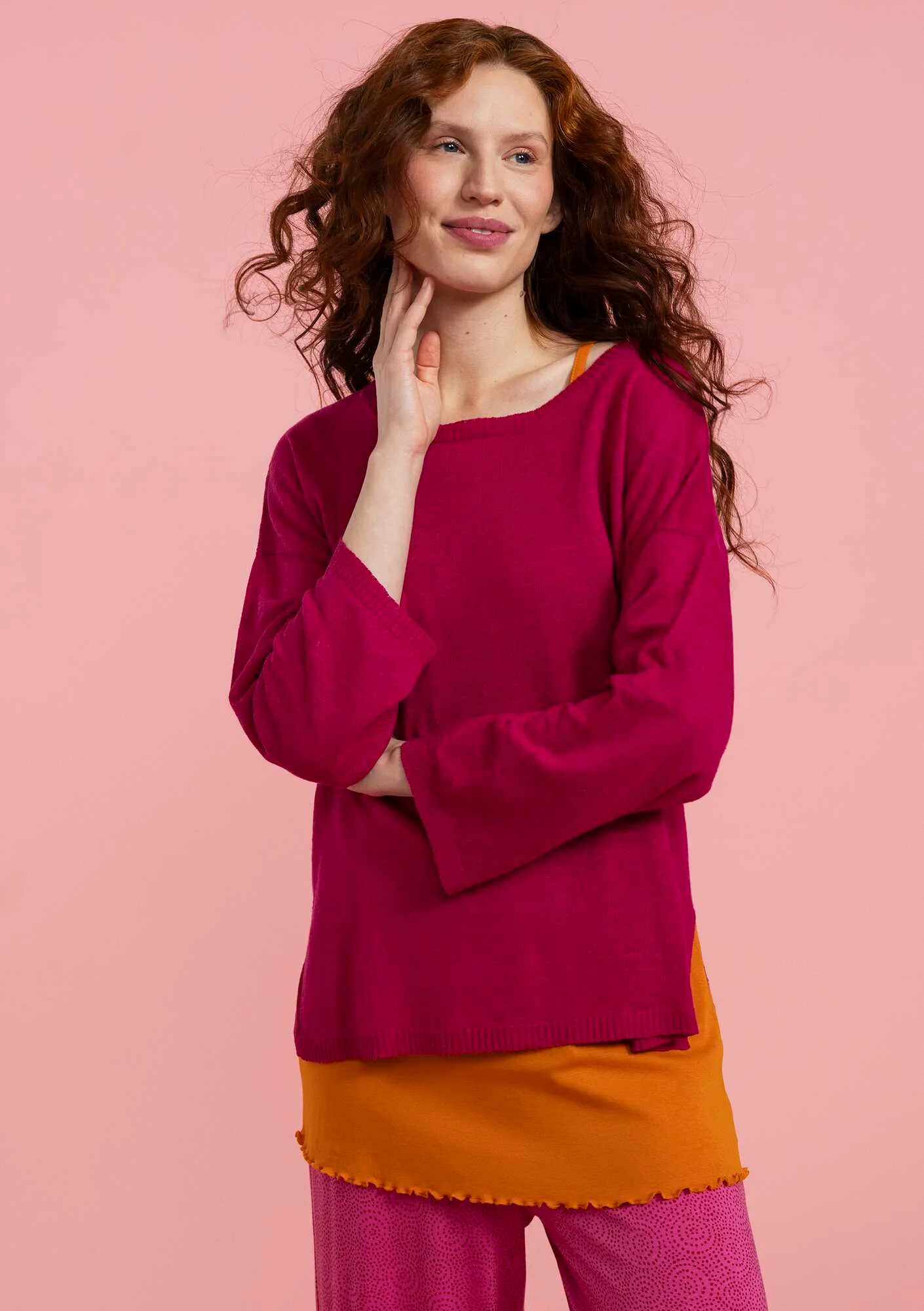 Knitted linen sweater