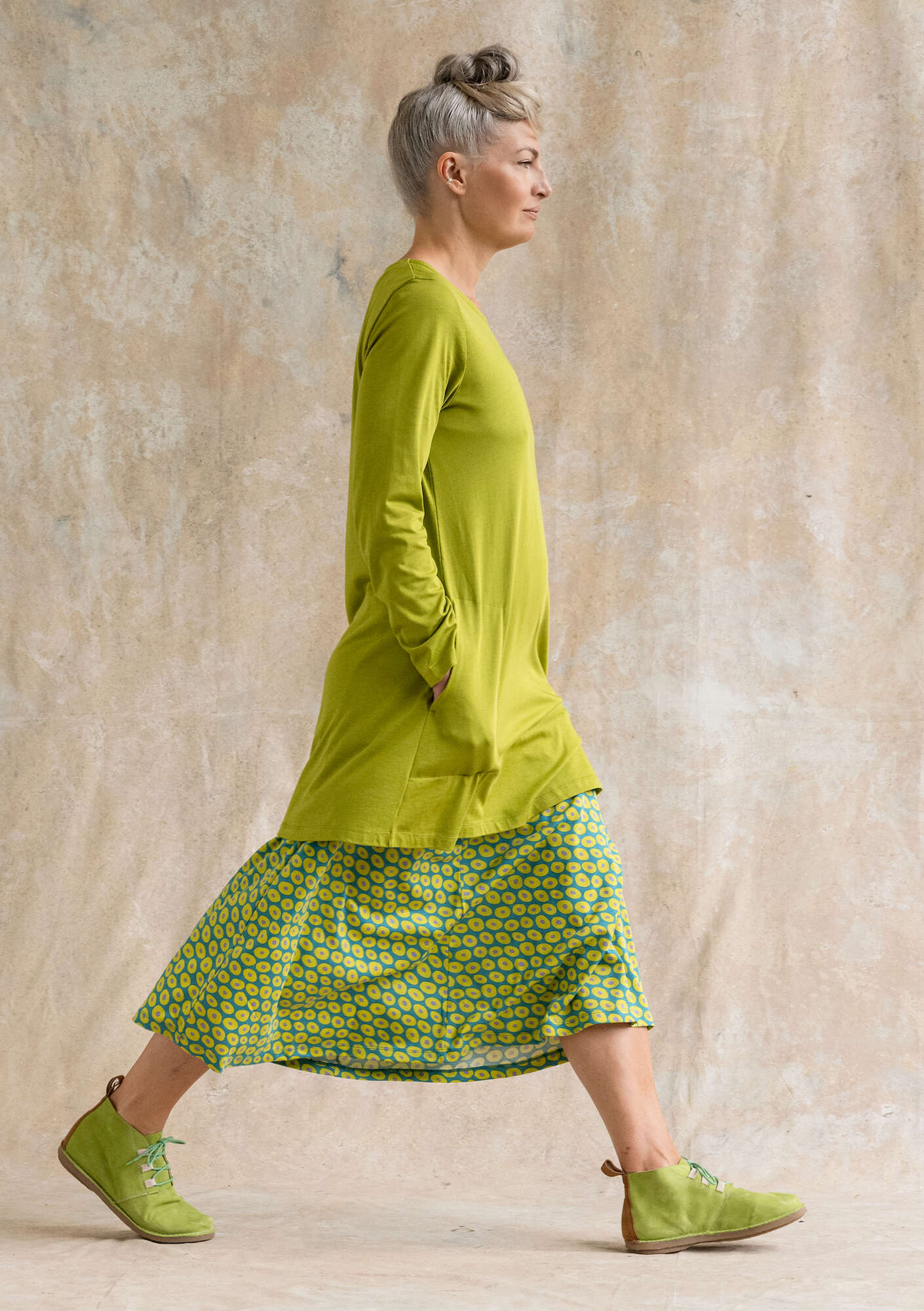 "Billie" jersey tunic in organic cotton/modal