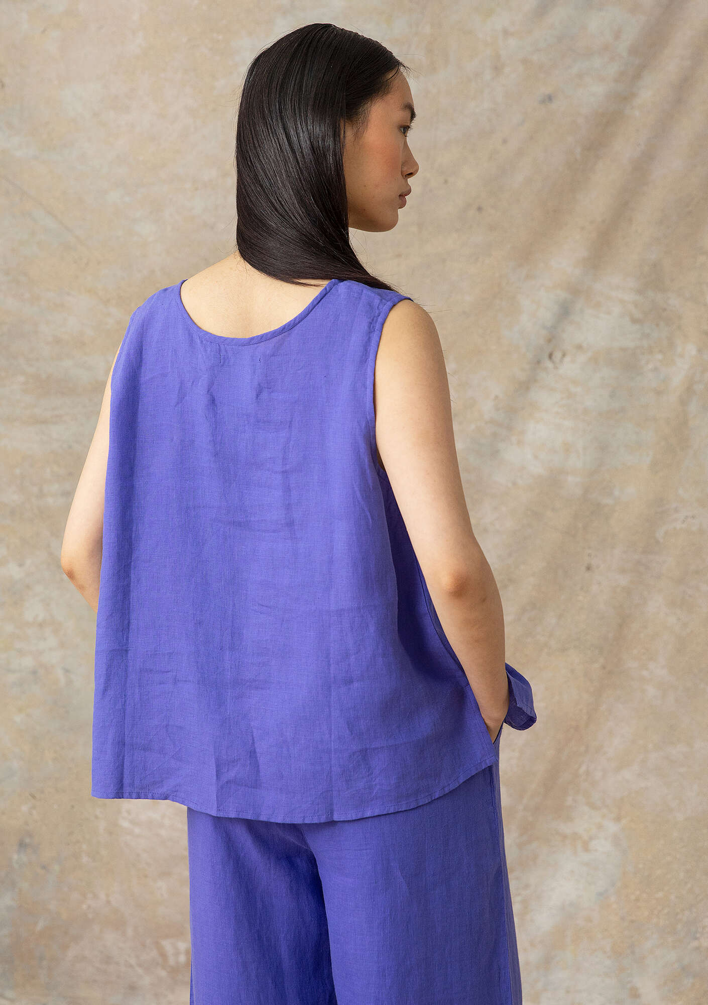 Woven linen tank top