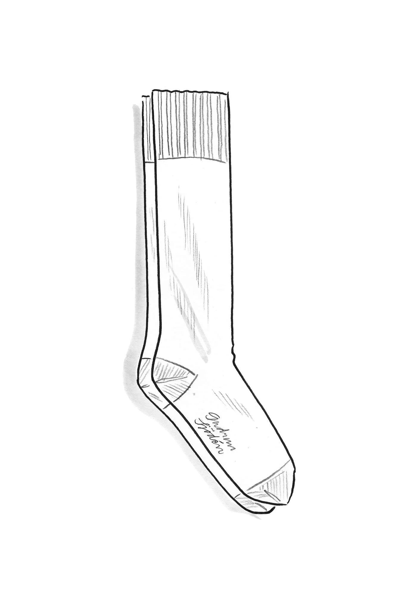 Solid-colour organic cotton knee-highs