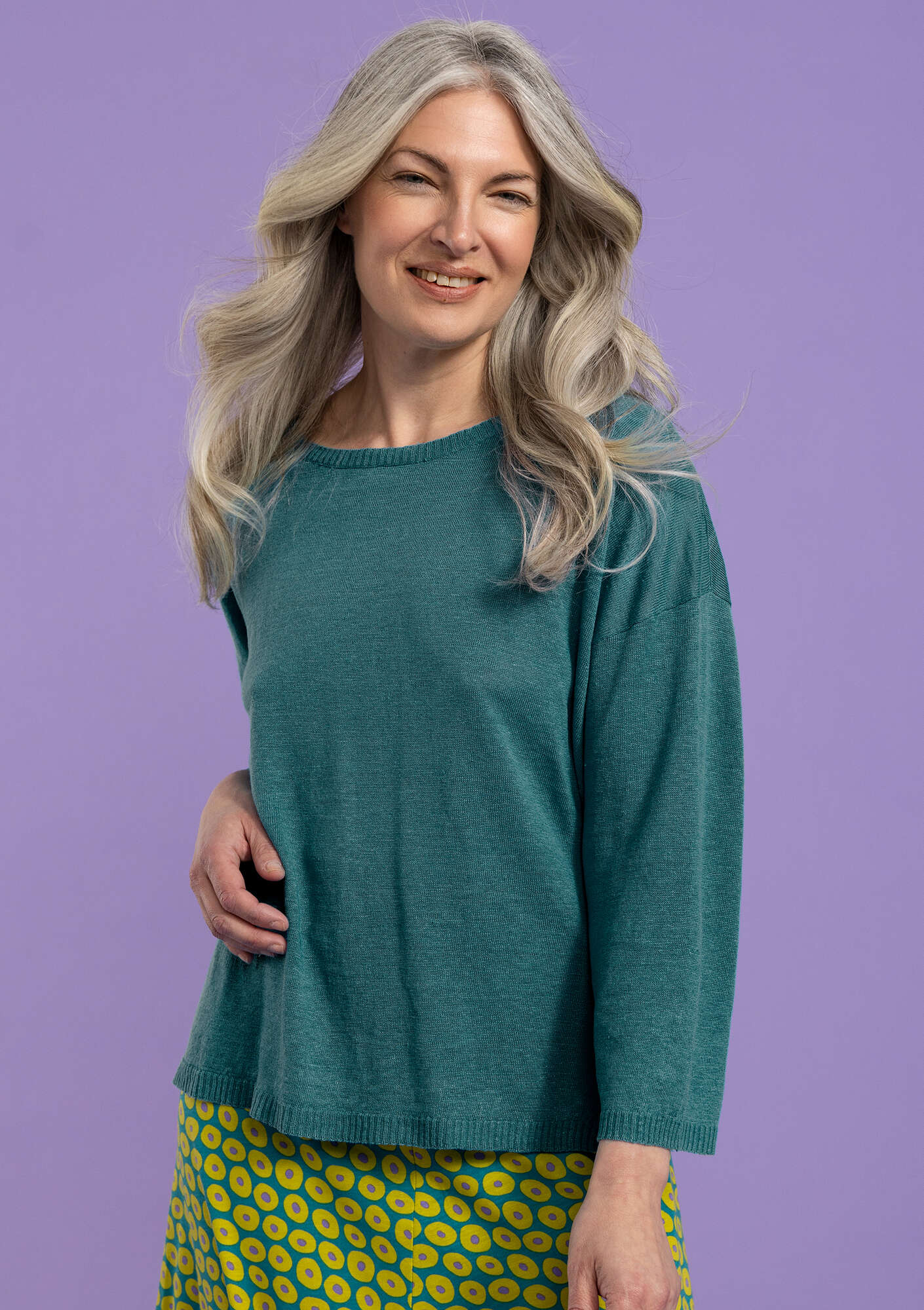 Knitted linen sweater