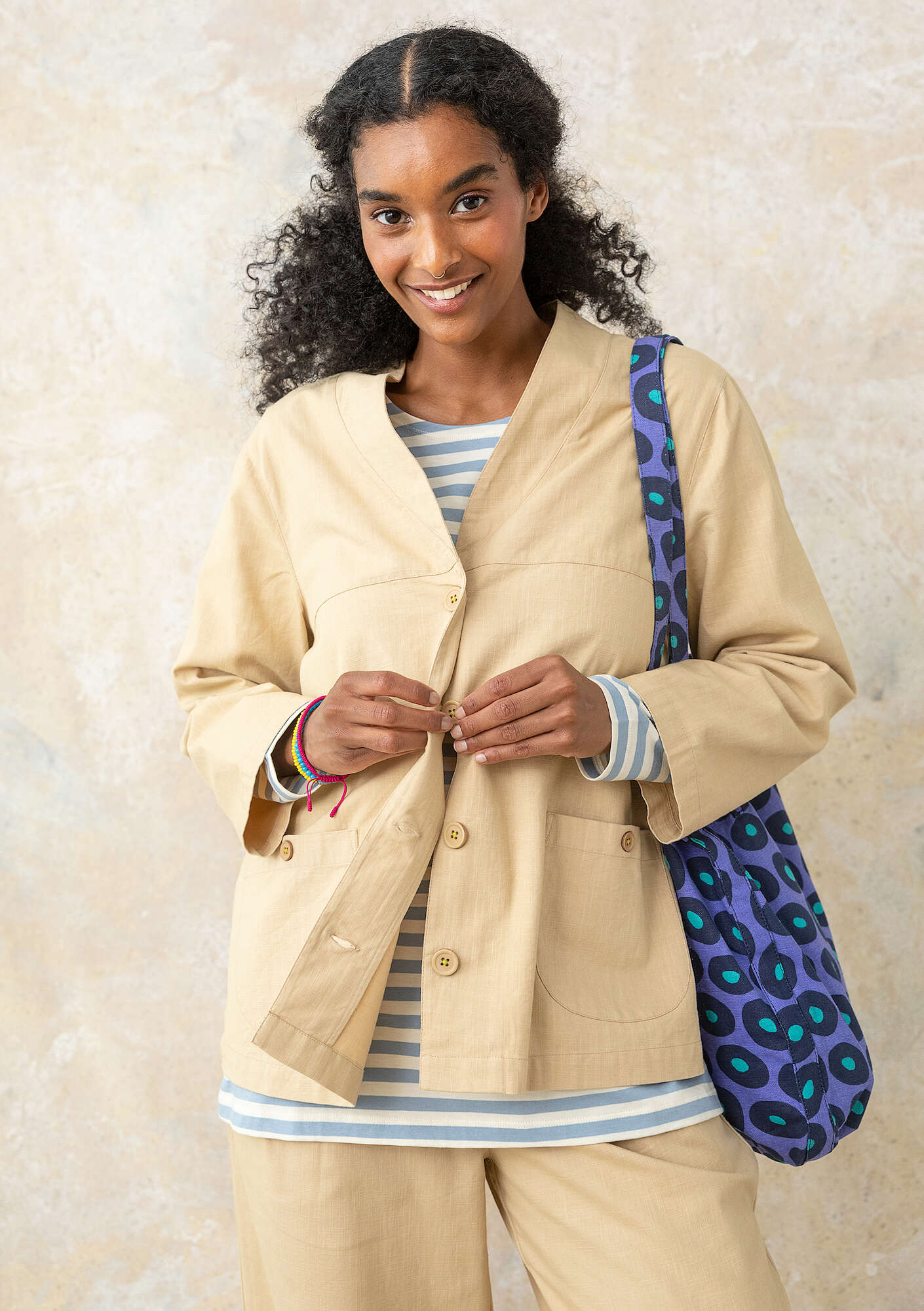 Woven organic cotton jacket