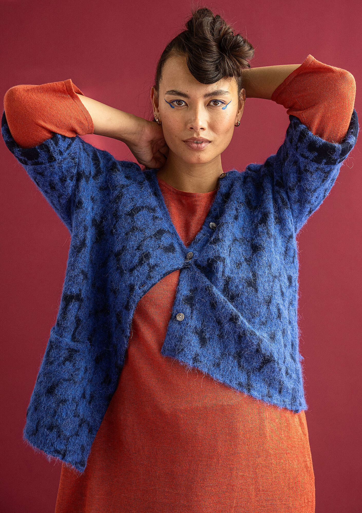 "Morr" cardigan in an alpaca and recycled/organic cotton blend