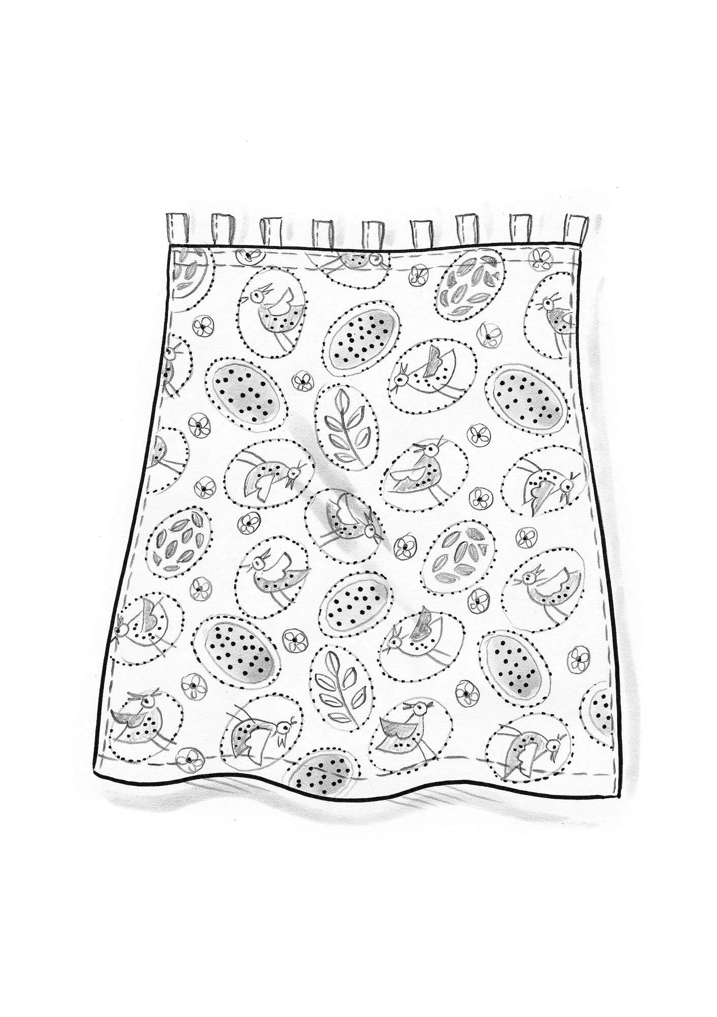 "NÖst" organic cotton short curtain