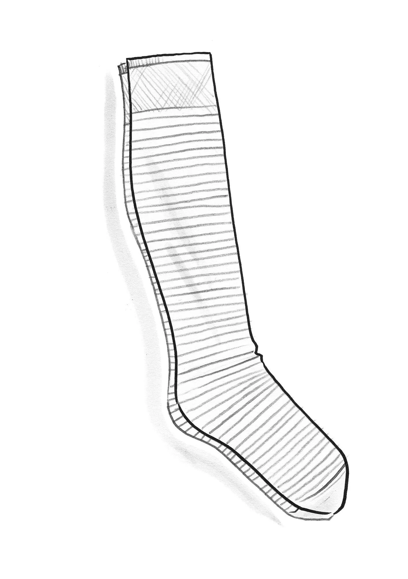 Striped knee-highs in recycled polyamide