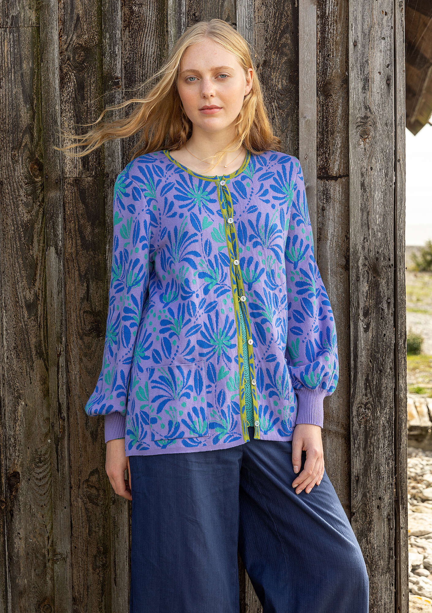 "Bohuslän" organic/recycled cotton cardigan