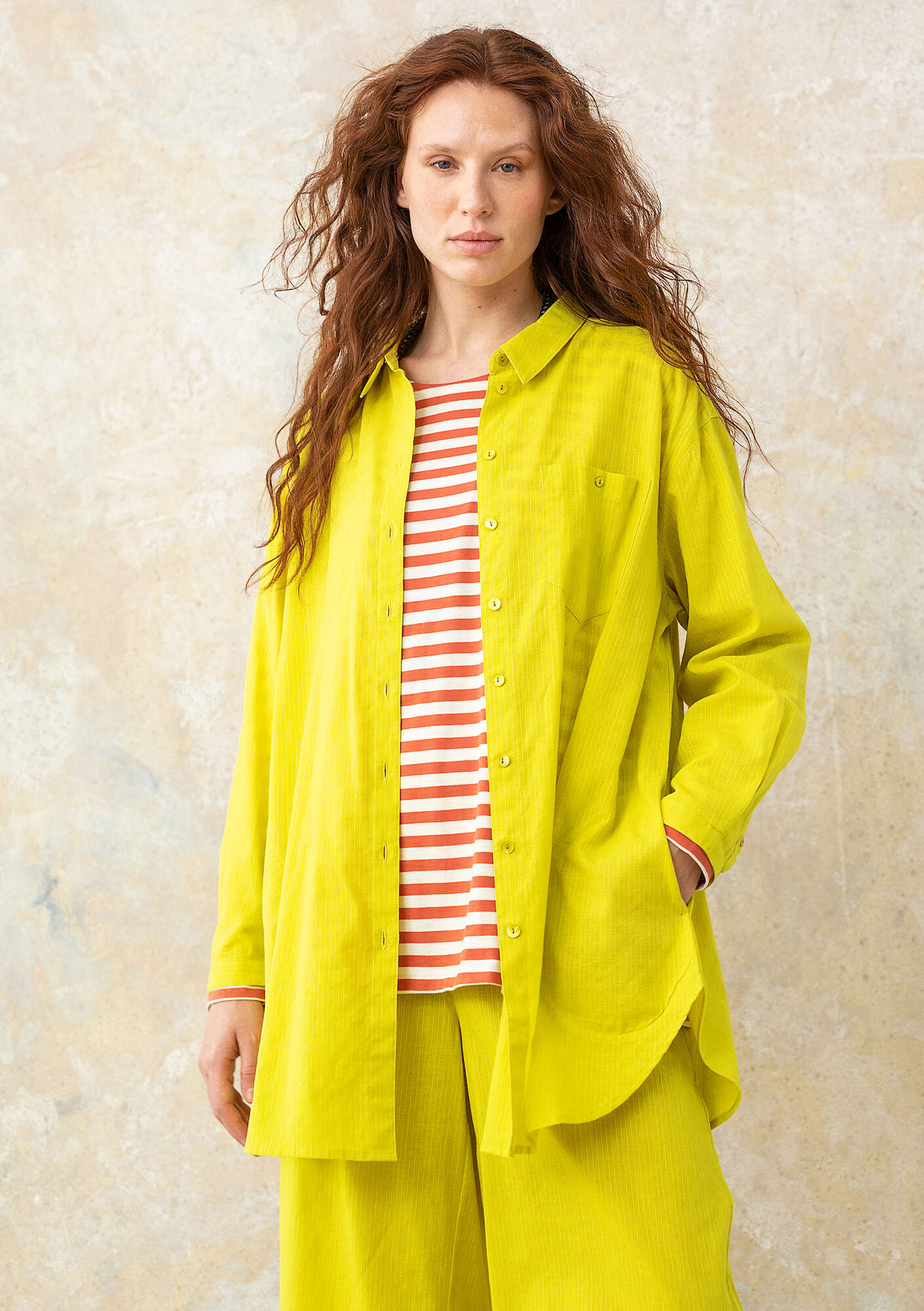 Woven organic cotton shirt
