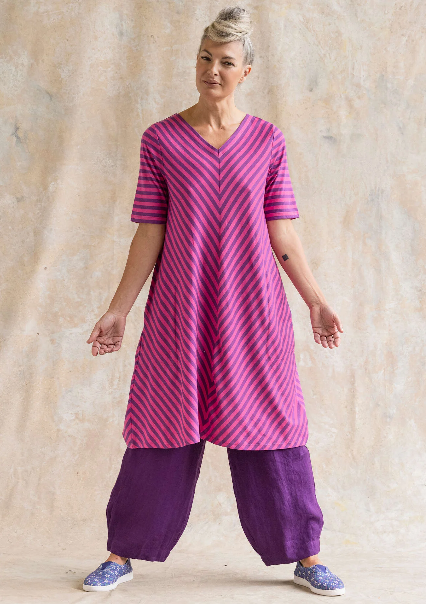 EssentialÖstripe dress made of organic cotton