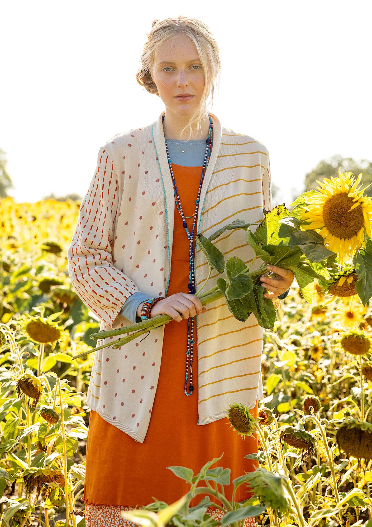 "Sigfride" organic/recycled cotton cardigan