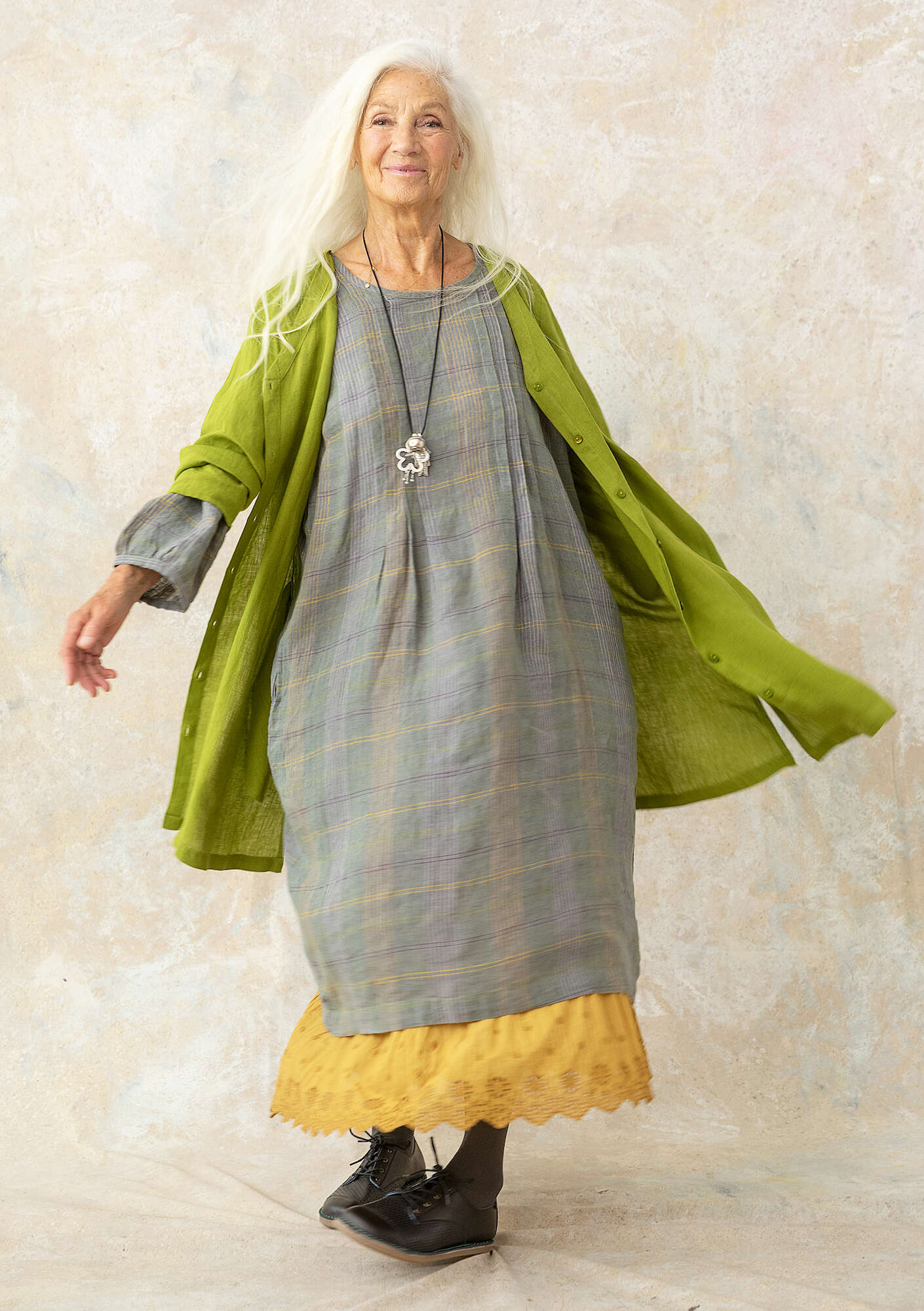 "Lillian" woven linen dress