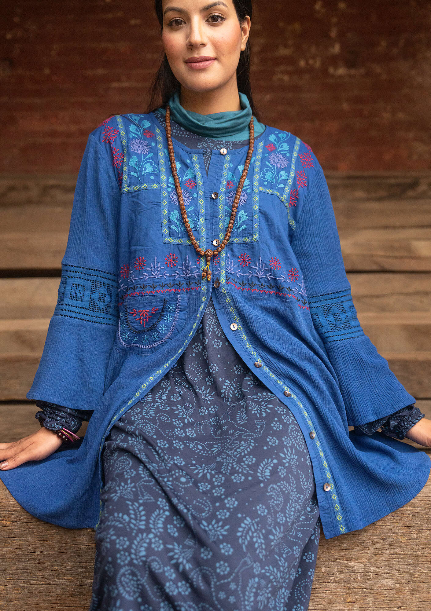 "Venus" woven organic cotton/viscose tunic