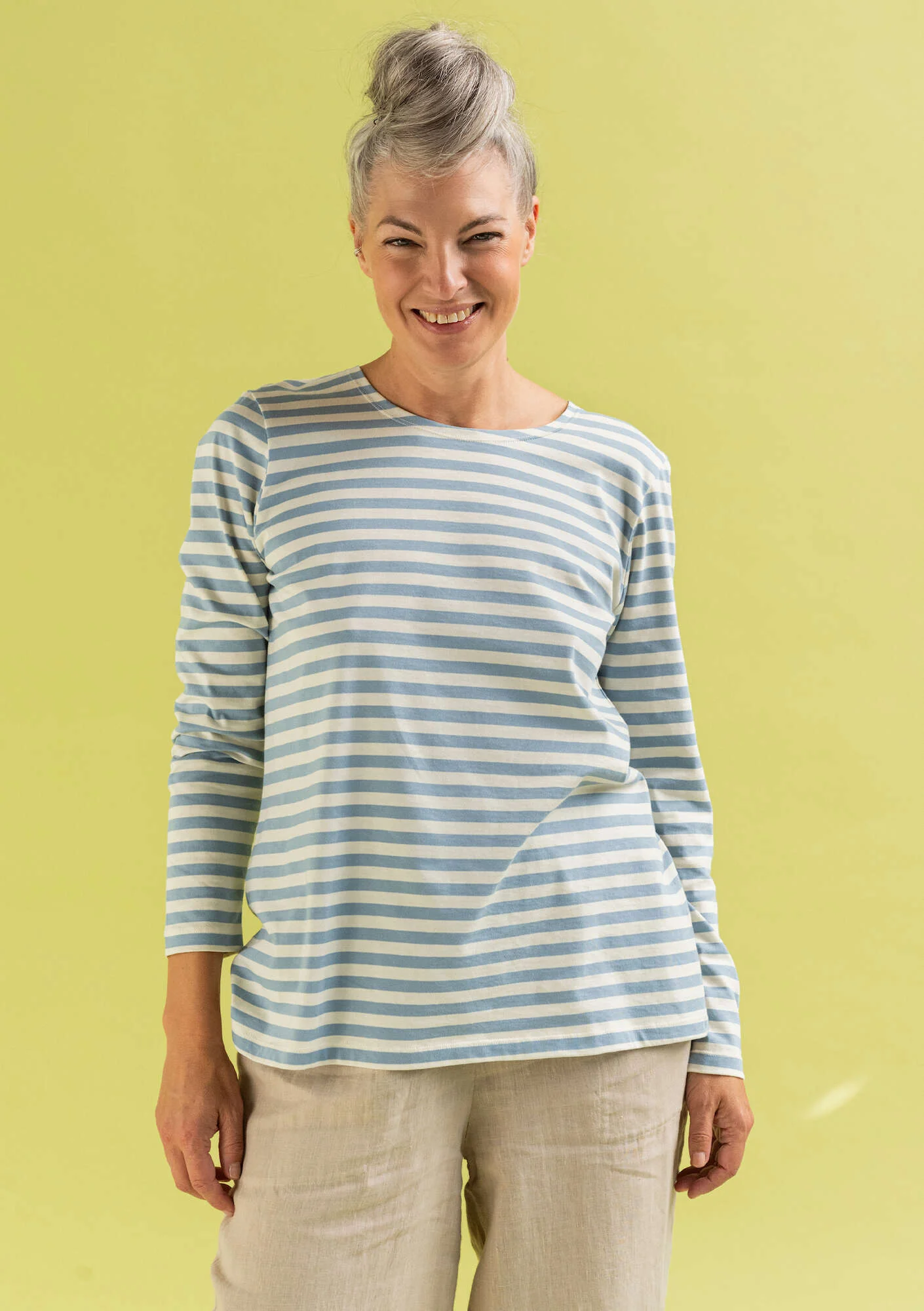 Organic cottonÖstriped essential sweater
