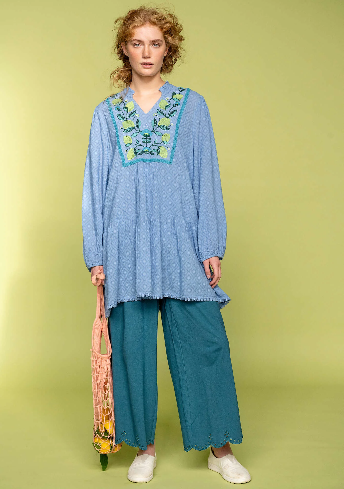 "Hilda" woven organic cotton tunic