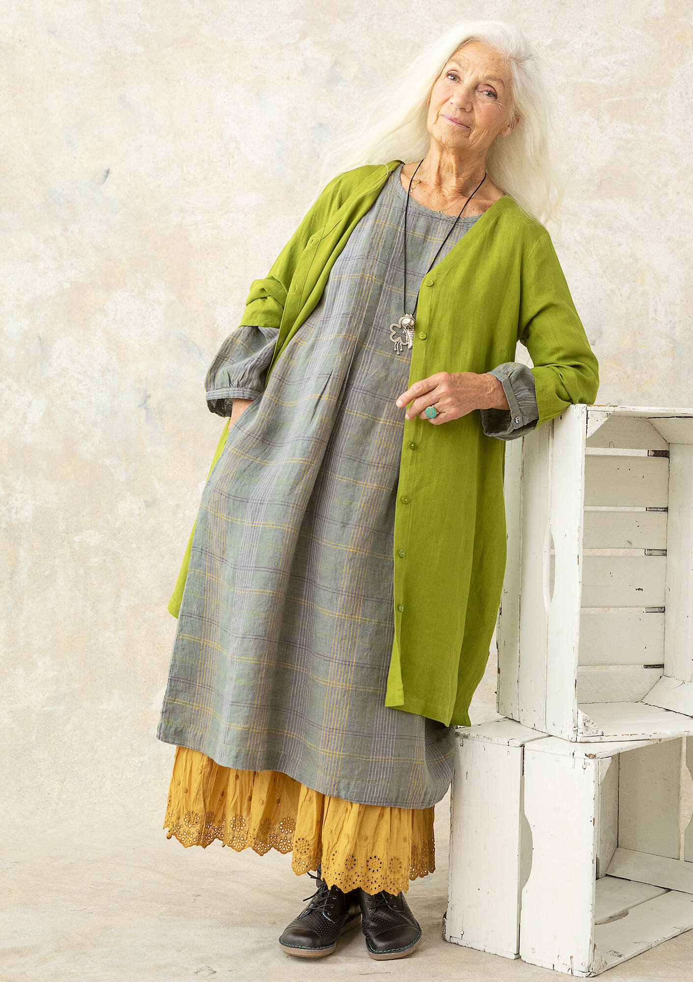 Woven linen blouse