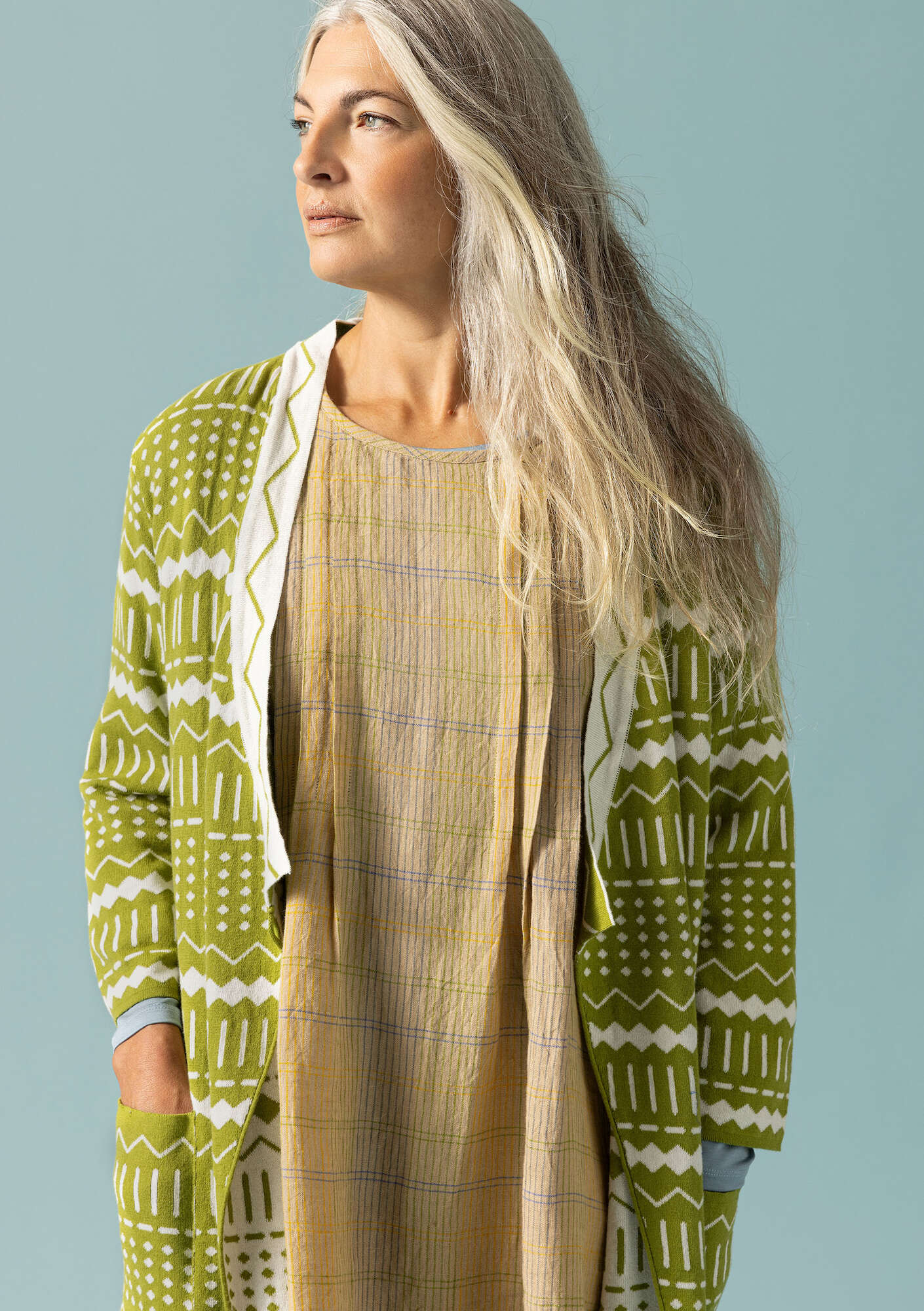 "Elsie" organic/recycled cotton coatigan