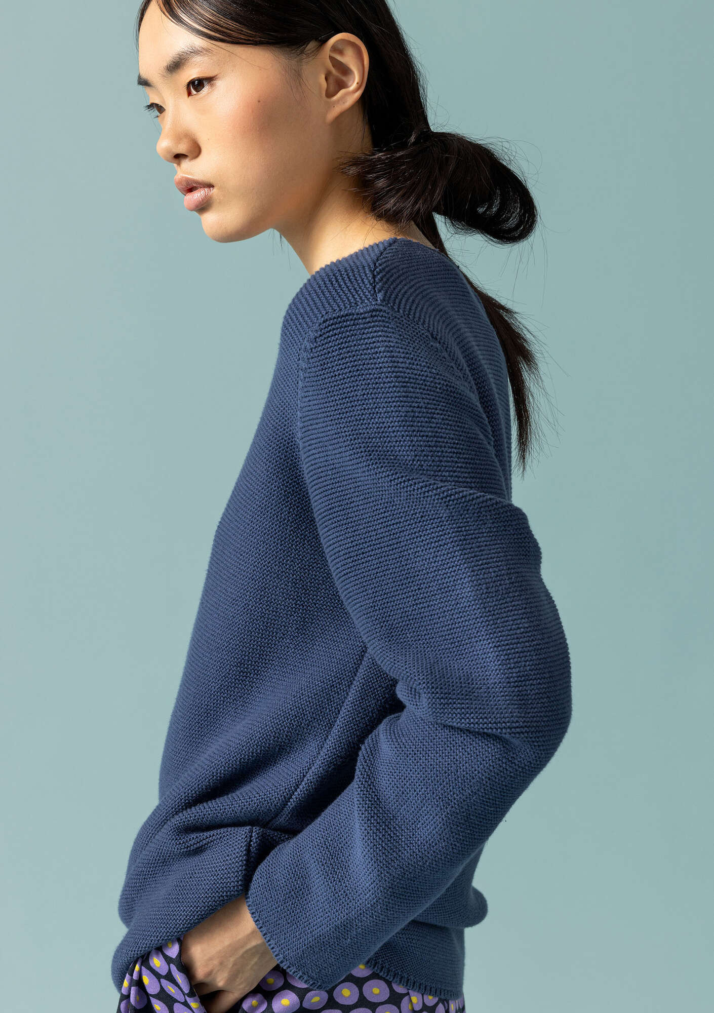 Sweater in recycled cotton