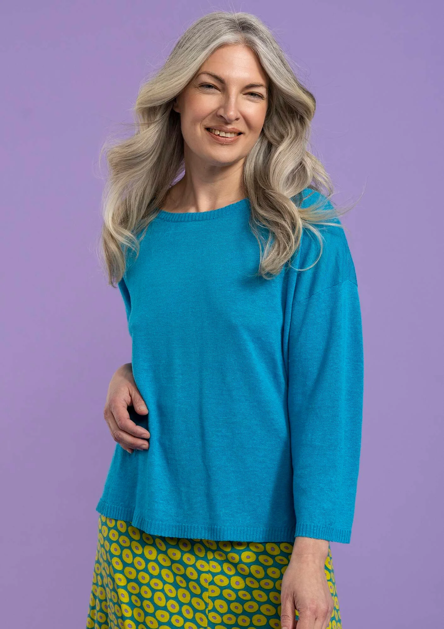 Knitted linen sweater