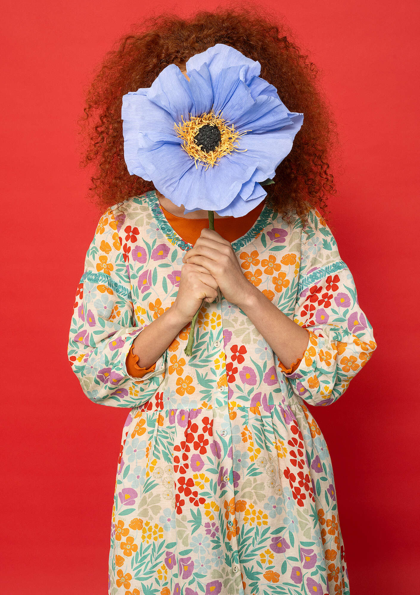 "Margit" woven linen/modal dress