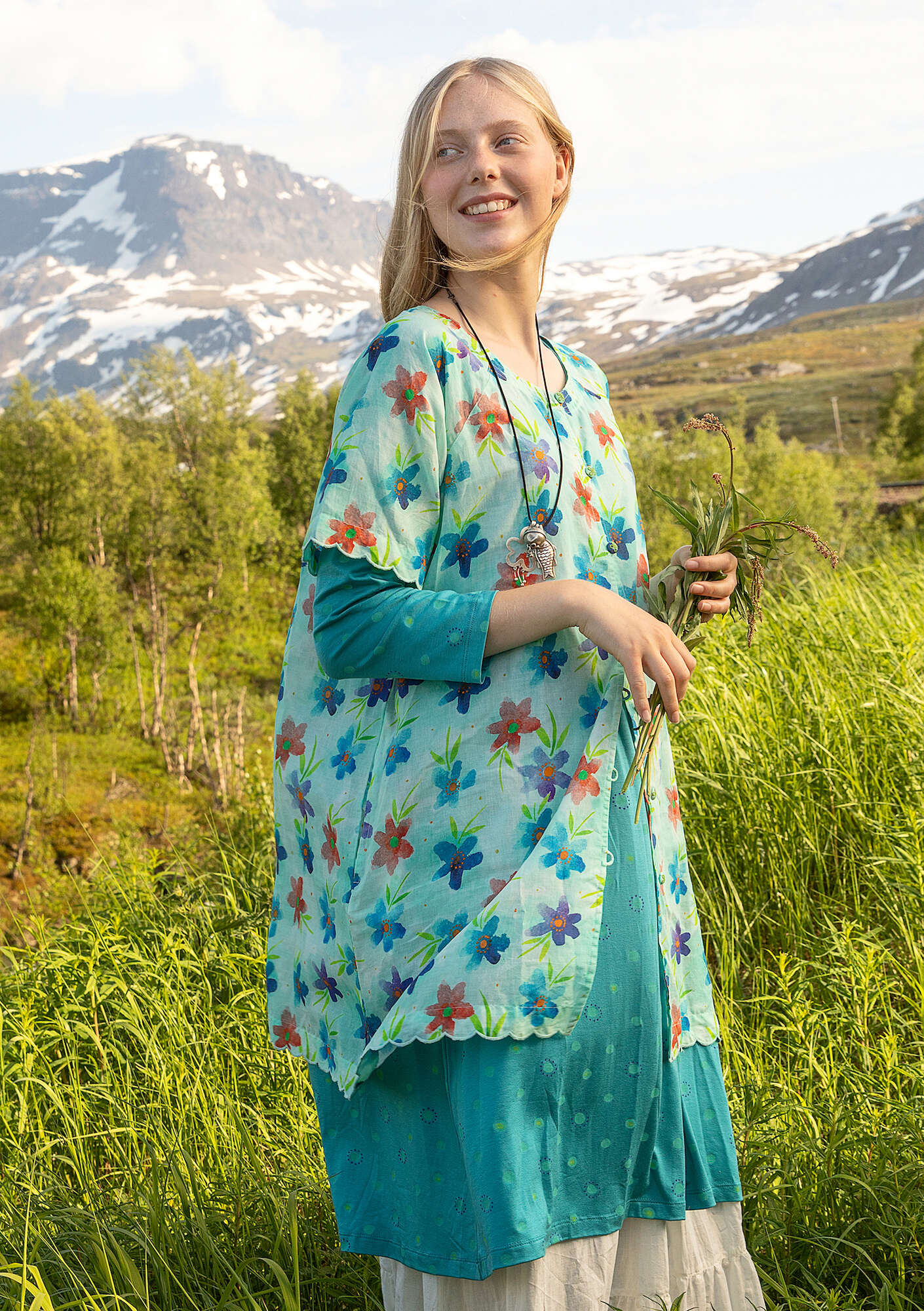 "Brush" woven organic cotton tunic