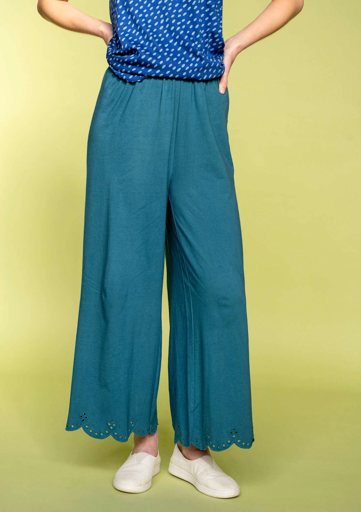 Organic cotton jersey trousers