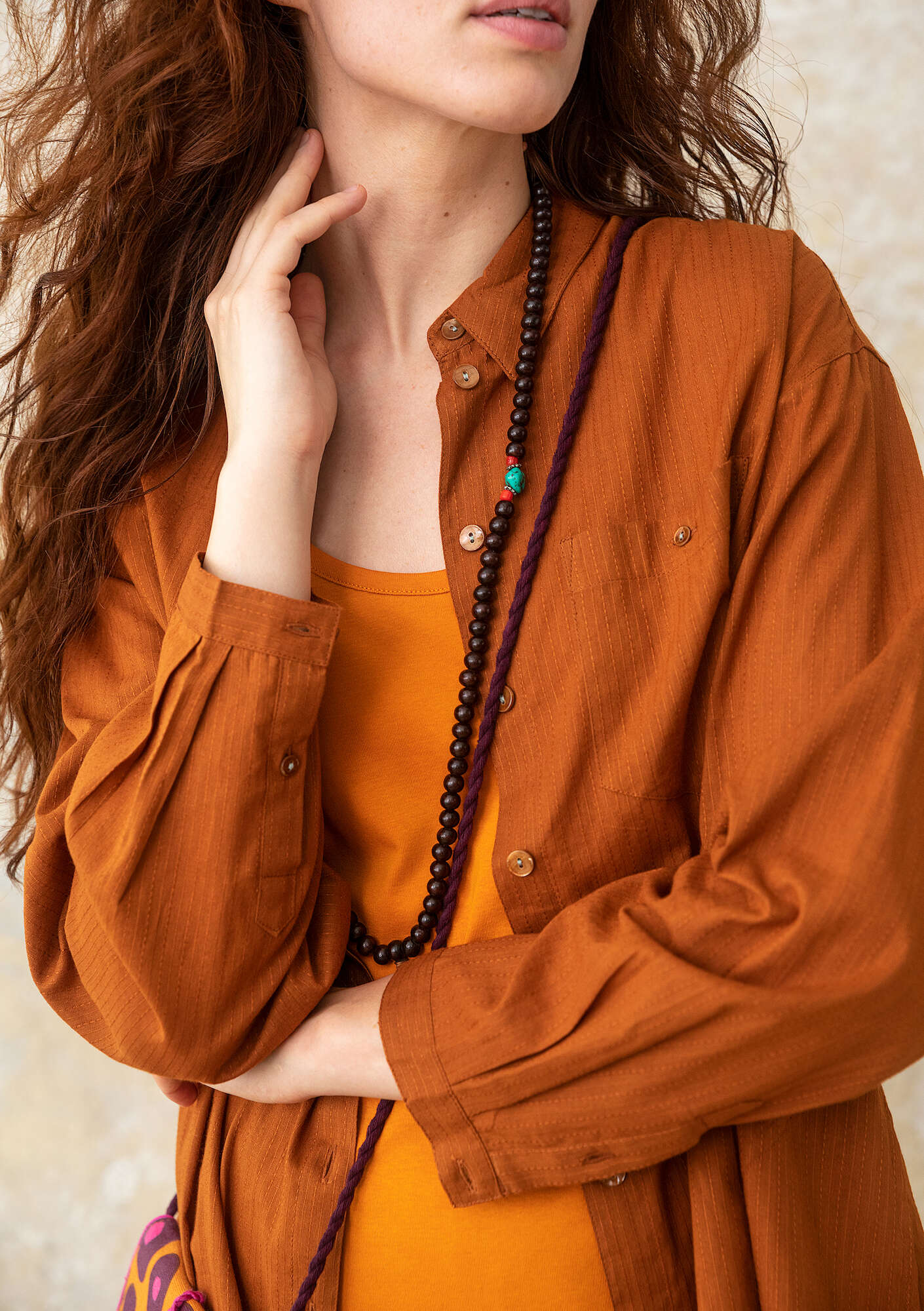 Woven organic cotton shirt