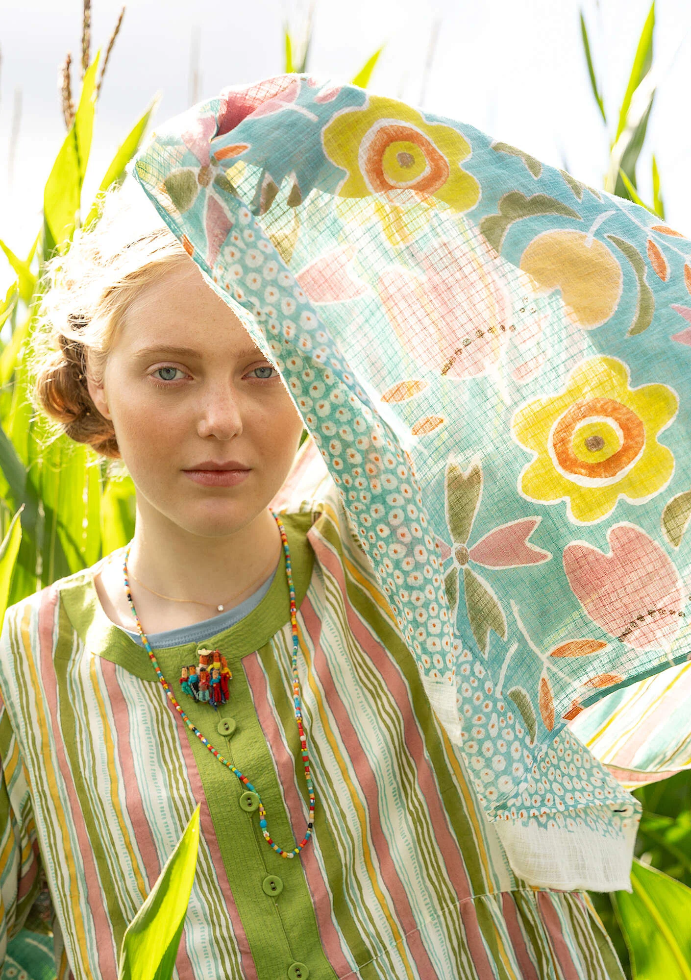 "Cikoria" cotton scarf