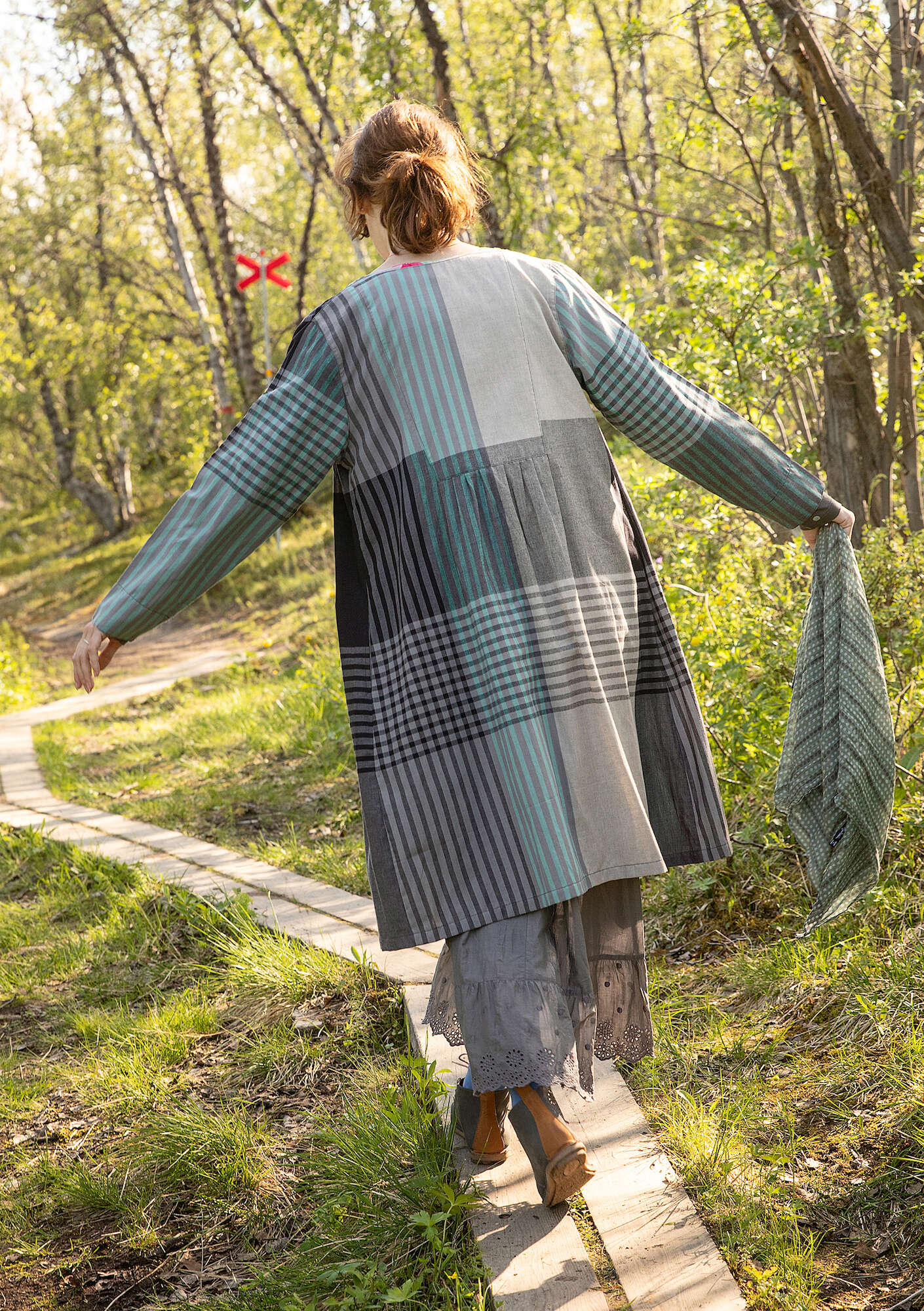 "Madras" woven organic cotton dress