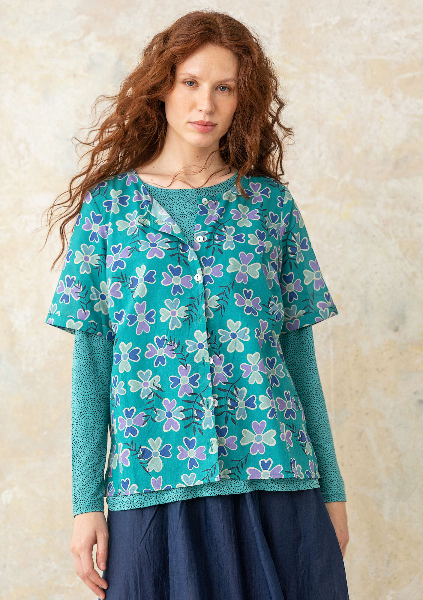 "Peggy" woven organic cotton blouse