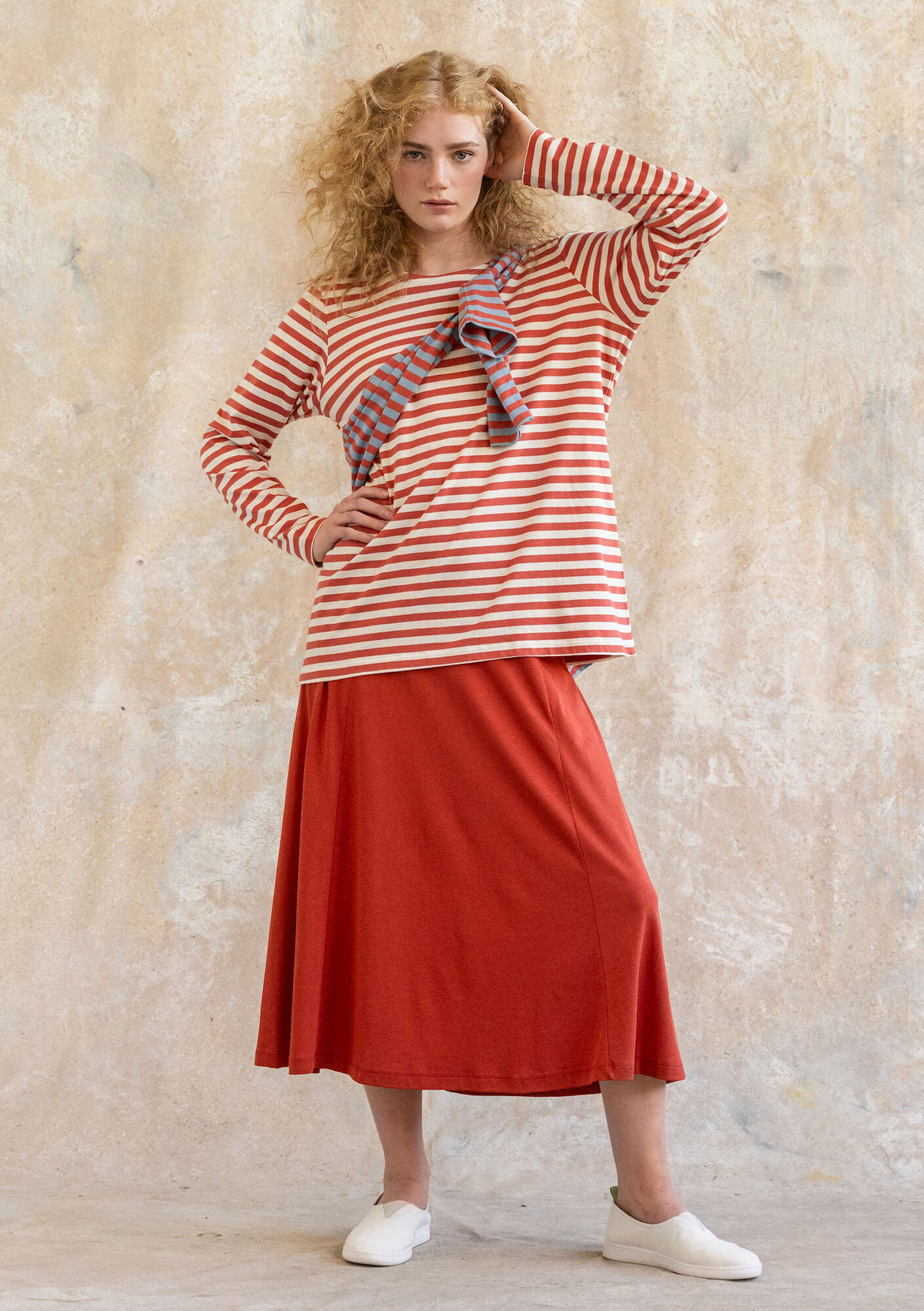 Organic cottonÖstriped essential sweater