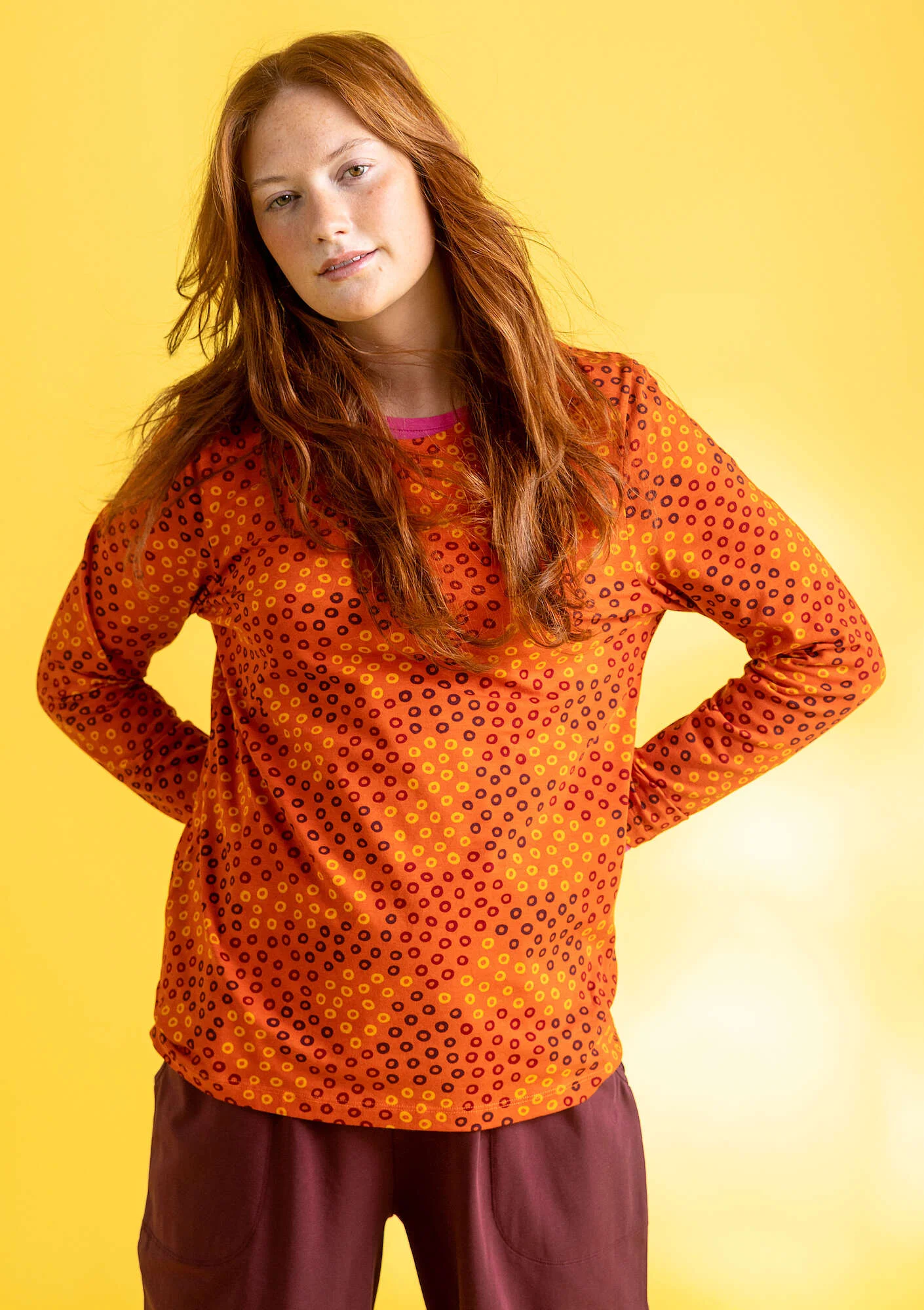 Östella" organic cotton/elÖstane jersey top