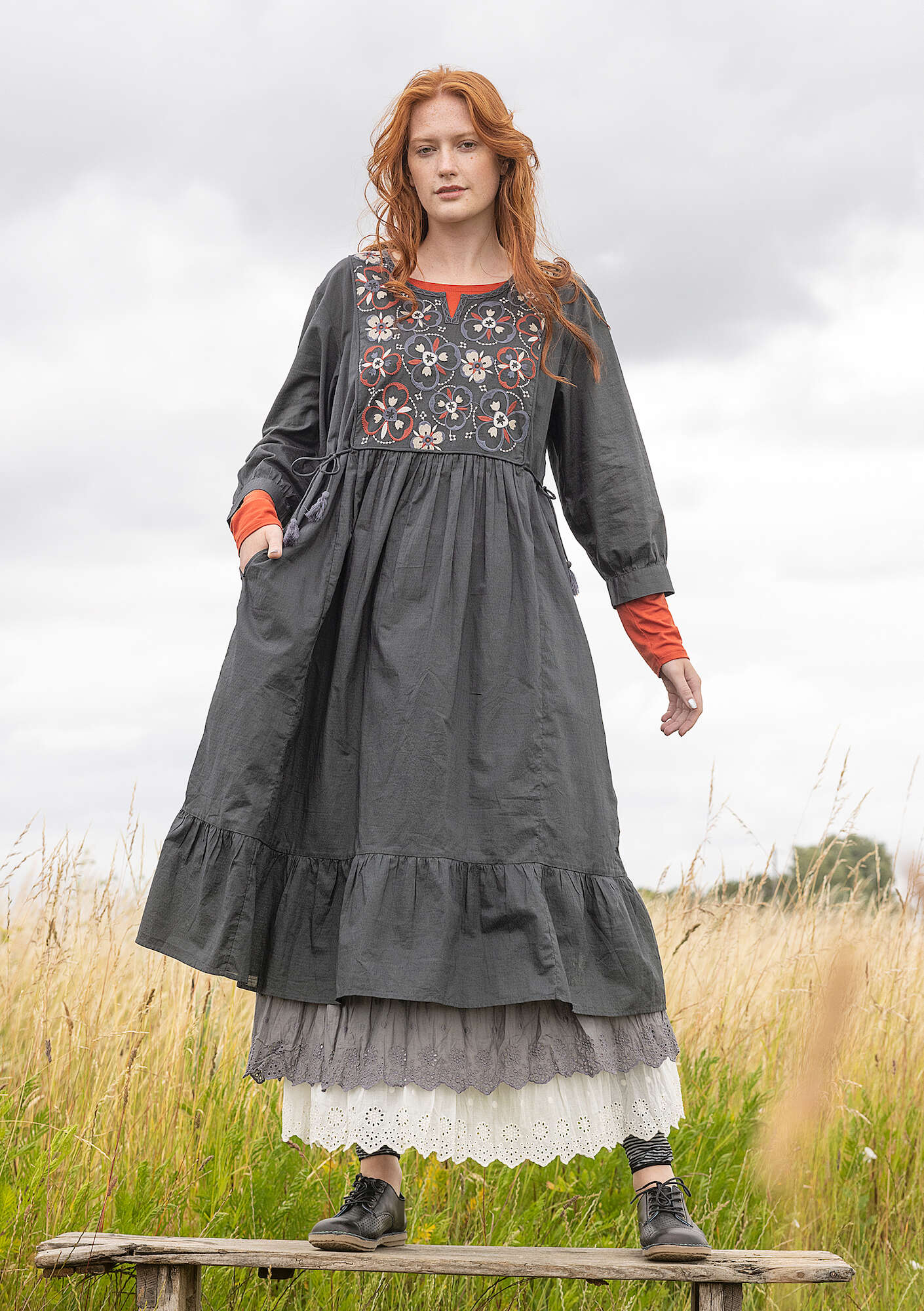 "Sahara" woven organic cotton dress