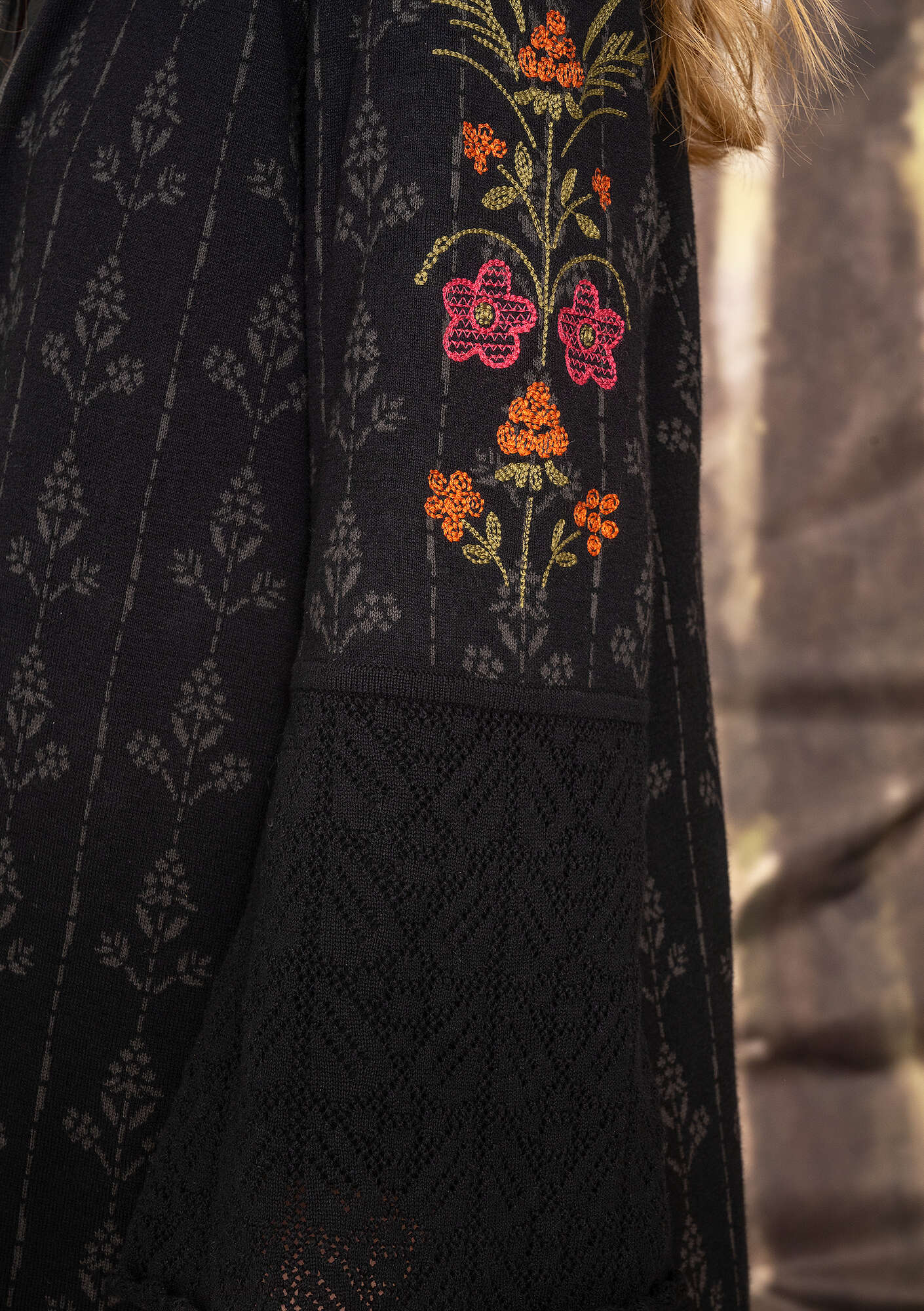 "Sunnan?" organic/recycled cotton jacquard cardigan