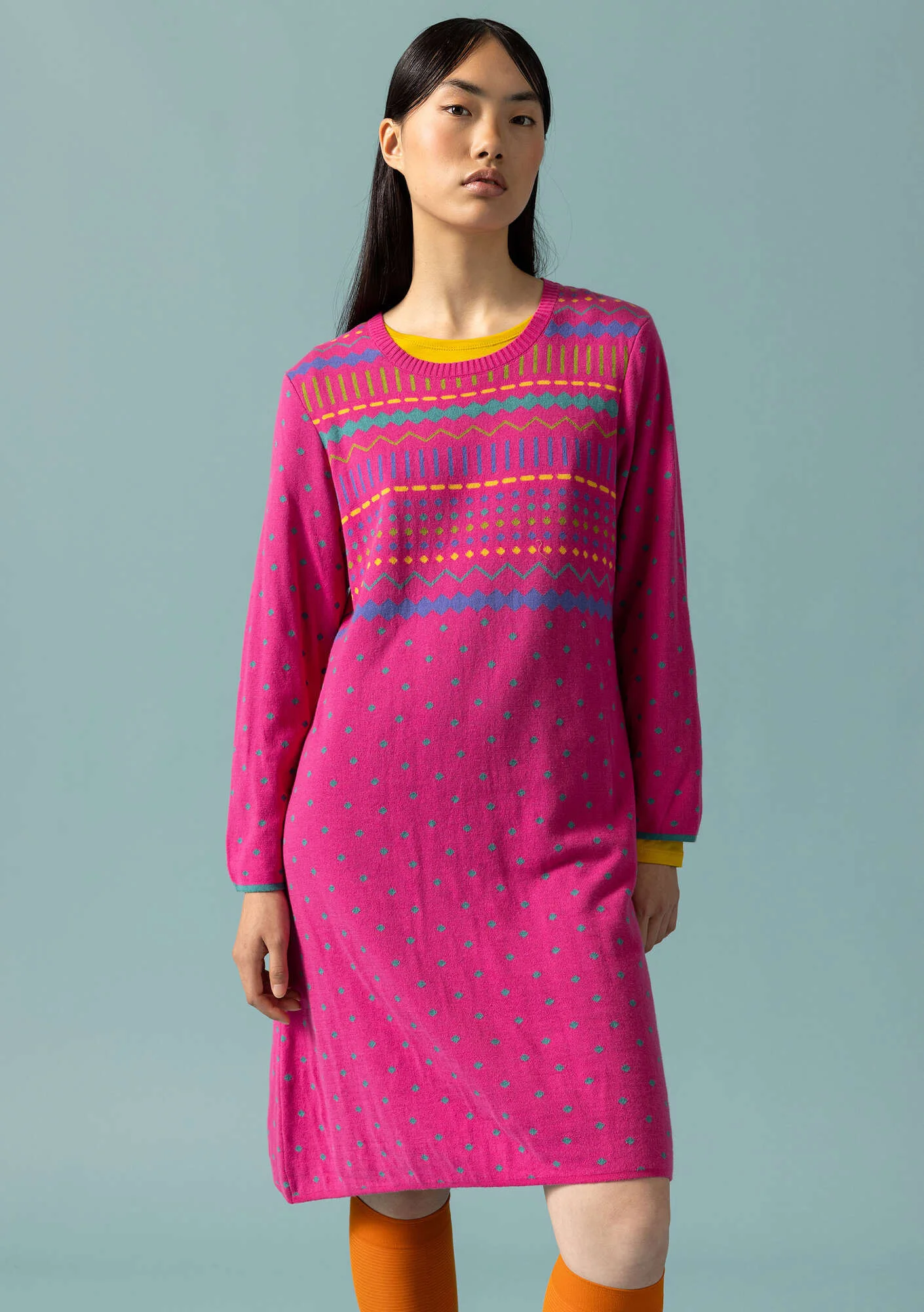 "Elsie" tunic in an organic/recycled cotton knit fabric