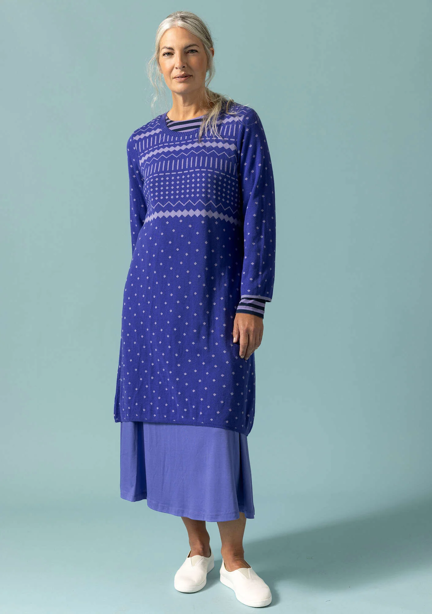 "Elsie" tunic in an organic/recycled cotton knit fabric