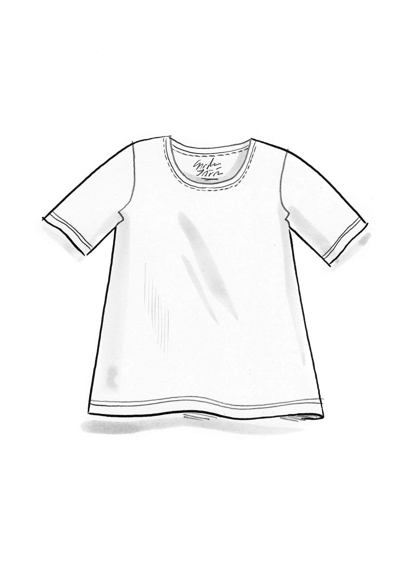 "Jane" organic cotton/elÖstane t-shirt