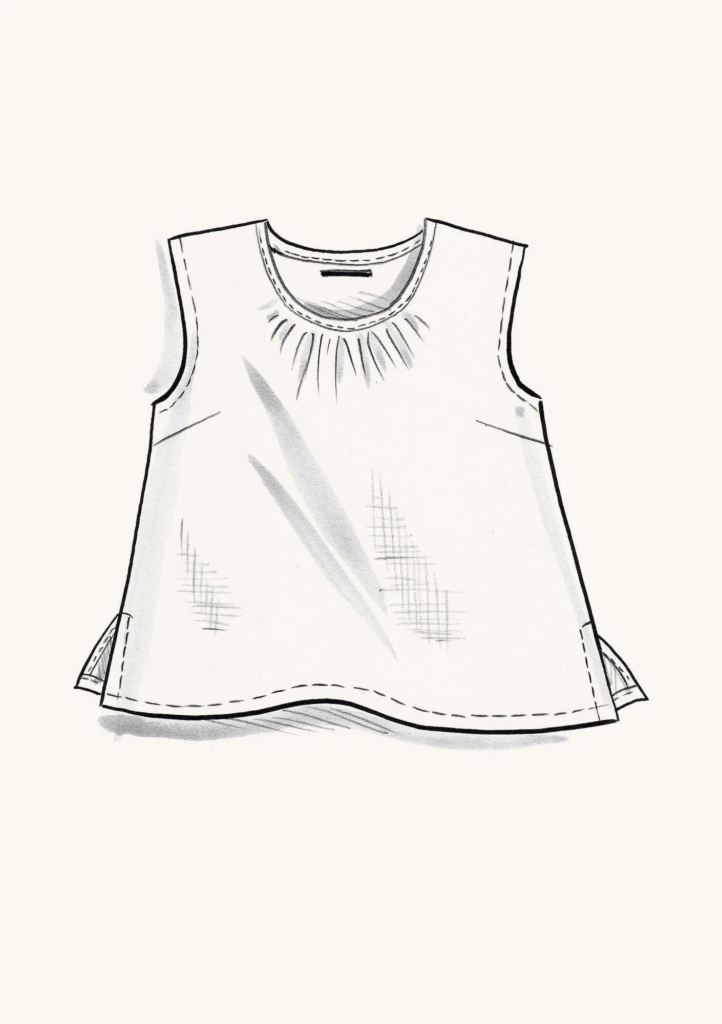 Woven linen tank top