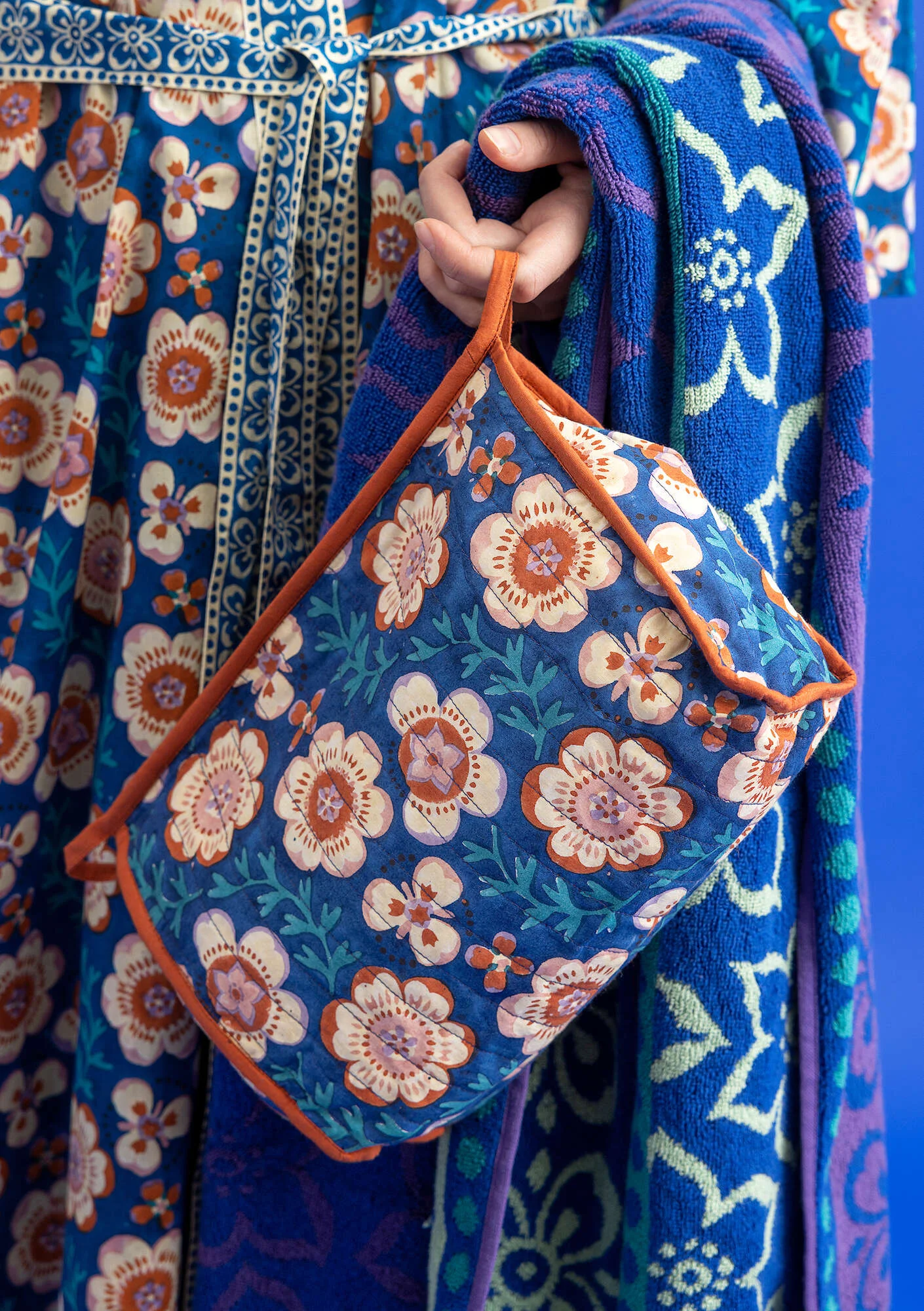 "Petals" organic cotton toiletry bag