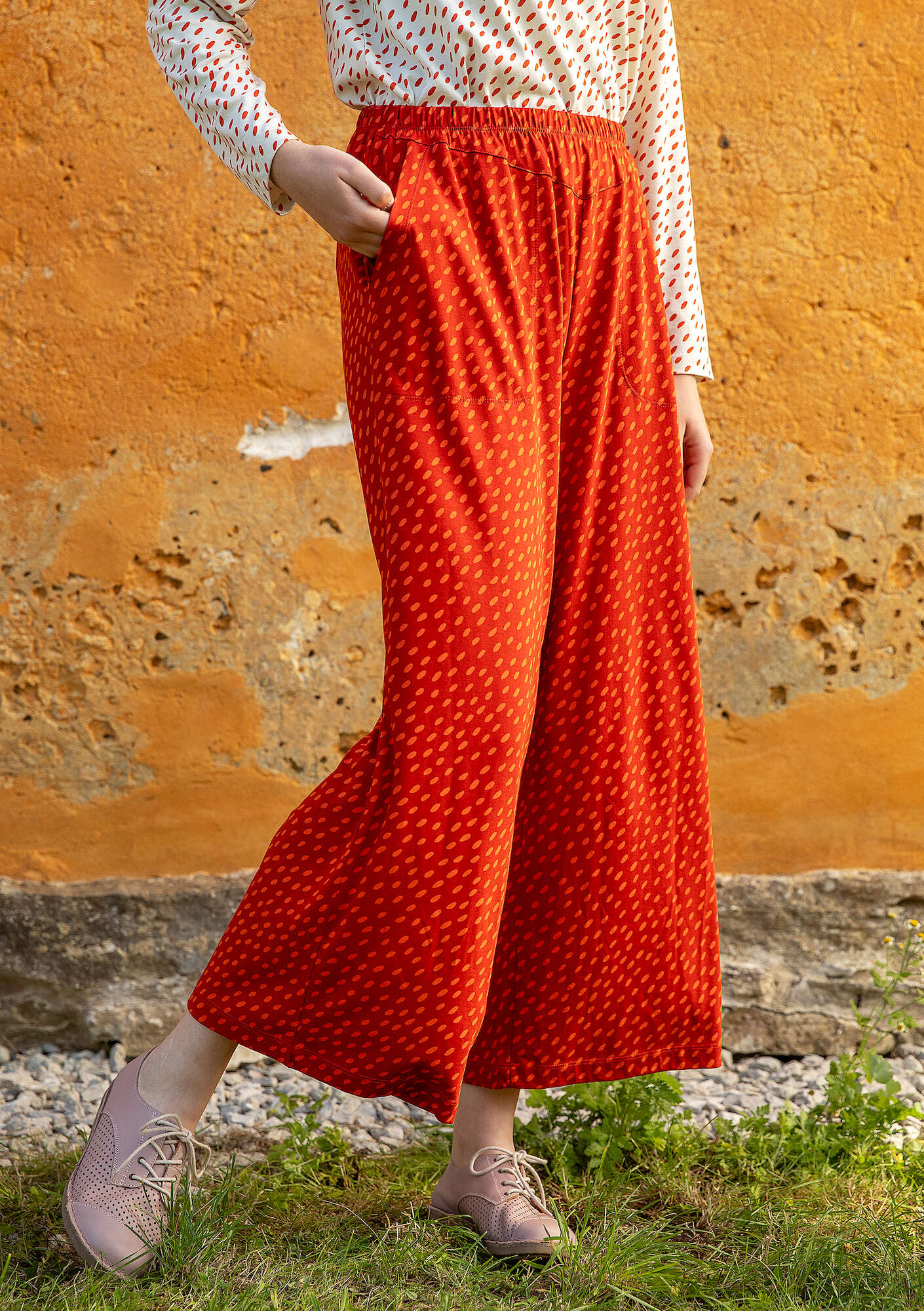 "Arholma" organic cotton/modal jersey trousers